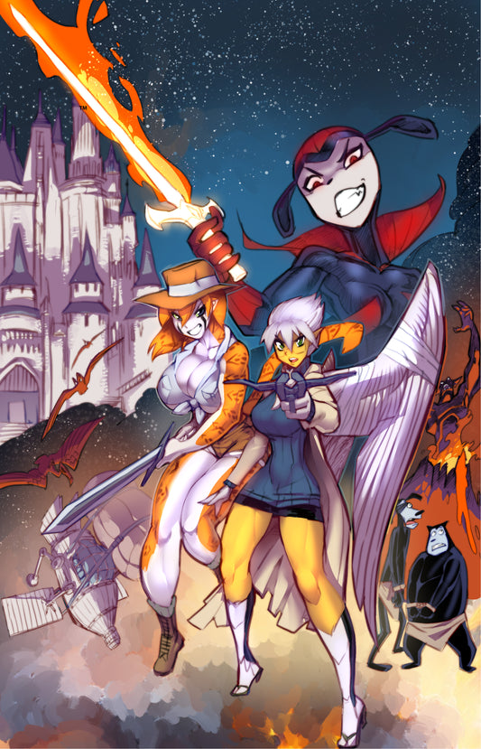 TIFANNY & CHARLOTTE ON ANOTHER WORLD #1 (OF 4) CVR B FRED PERRY LUNAR EXCLUSIVE VAR