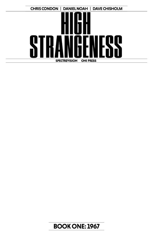 HIGH STRANGENESS #1 (OF 5) CVR G BLANK SKETCH VAR
