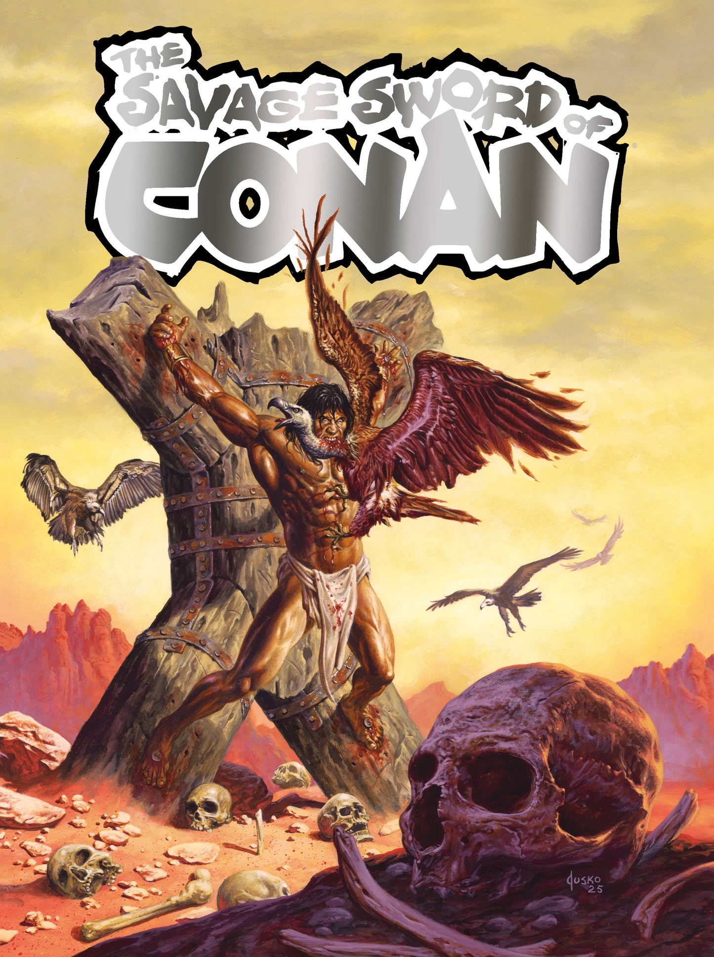SAVAGE SWORD OF CONAN #8 CVR D SDCC EXCLUSIVE JOE JUSKO FOIL TRADE VAR (MR) Limited to 700 copies .