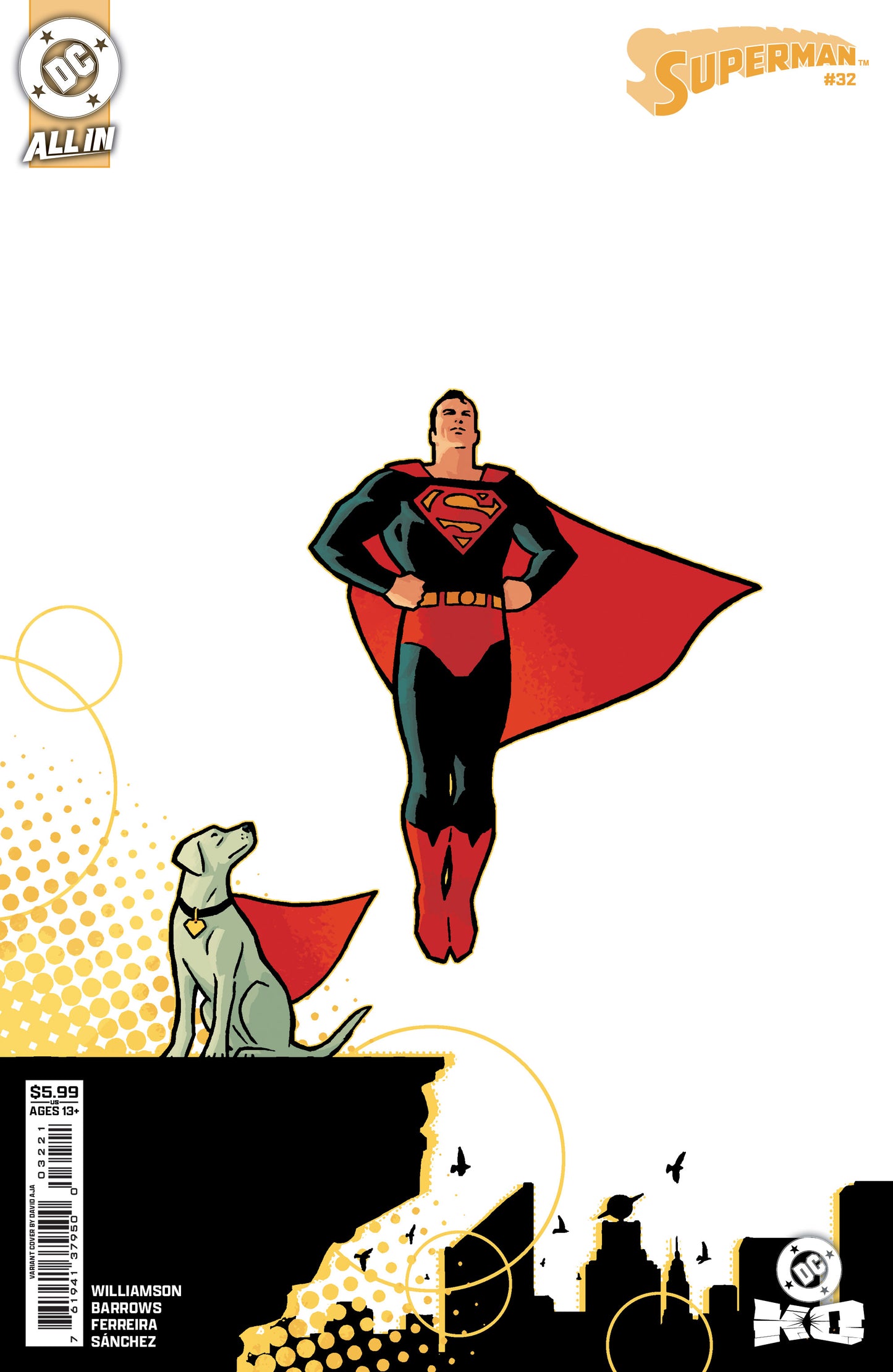 SUPERMAN #32 CVR B DAVID AJA CARD STOCK VAR (DC K.O.)