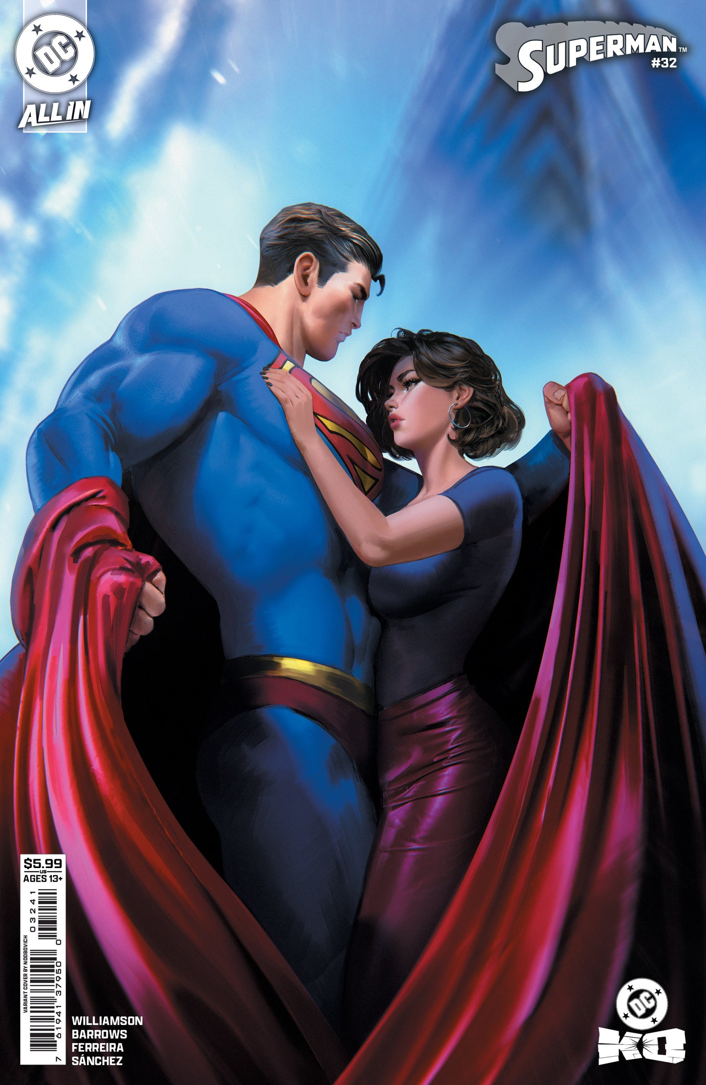 SUPERMAN #32 CVR E NOOBOVICH CARD STOCK VAR (DC K.O.)