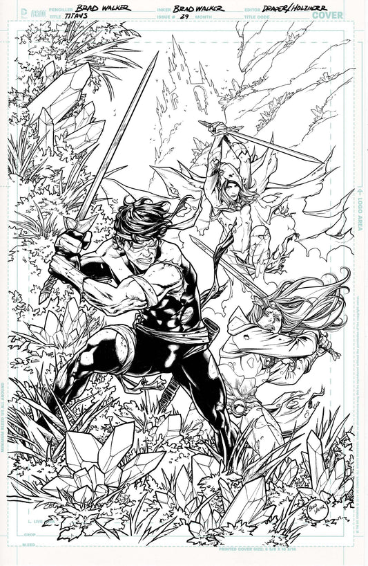 TITANS #29 CVR B BRAD WALKER CARD STOCK VAR (DC K.O.)