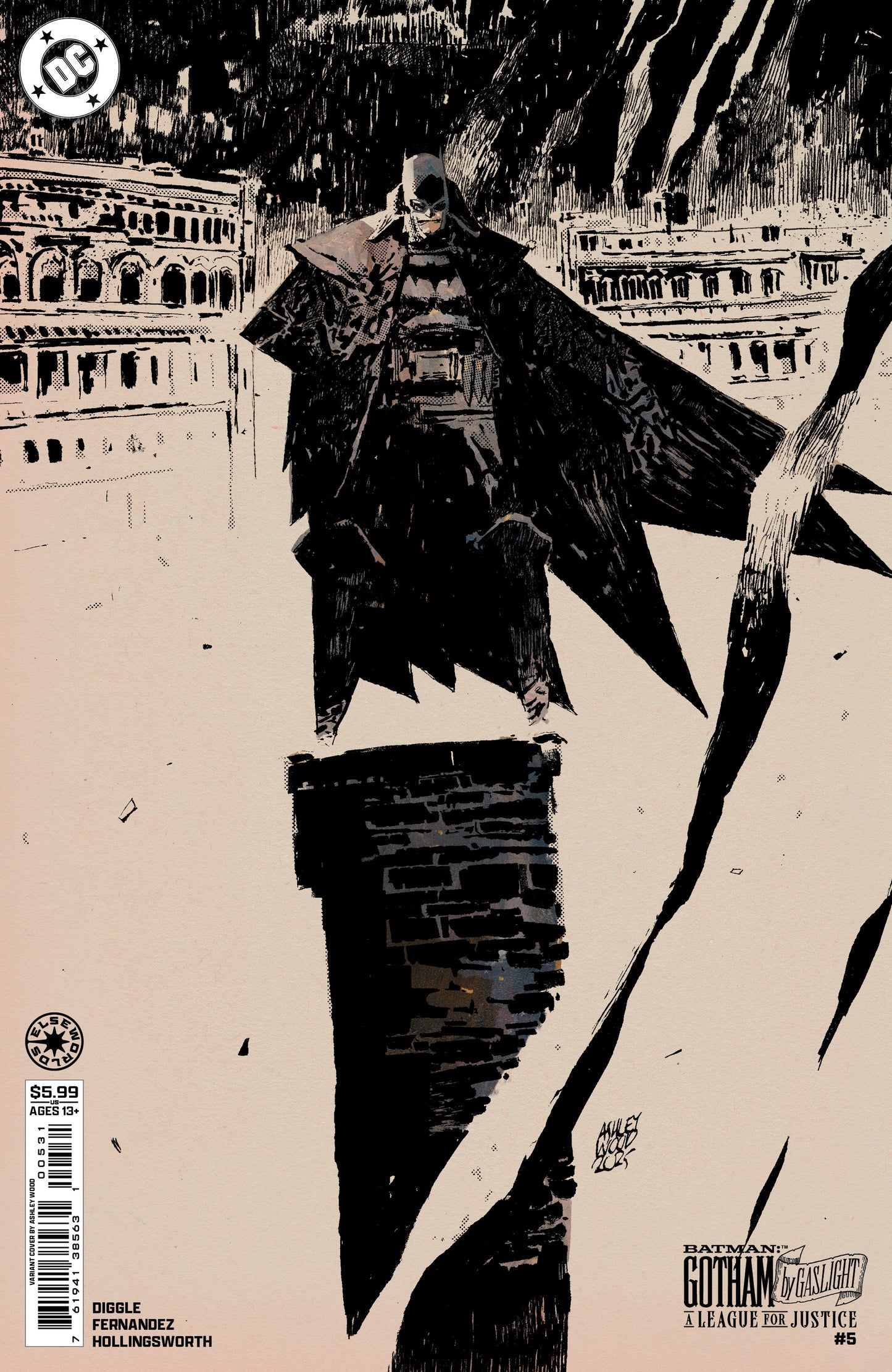 BATMAN GOTHAM BY GASLIGHT A LEAGUE FOR JUSTICE #5 (OF 6) CVR B ASHLEY WOOD CARD STOCK VAR