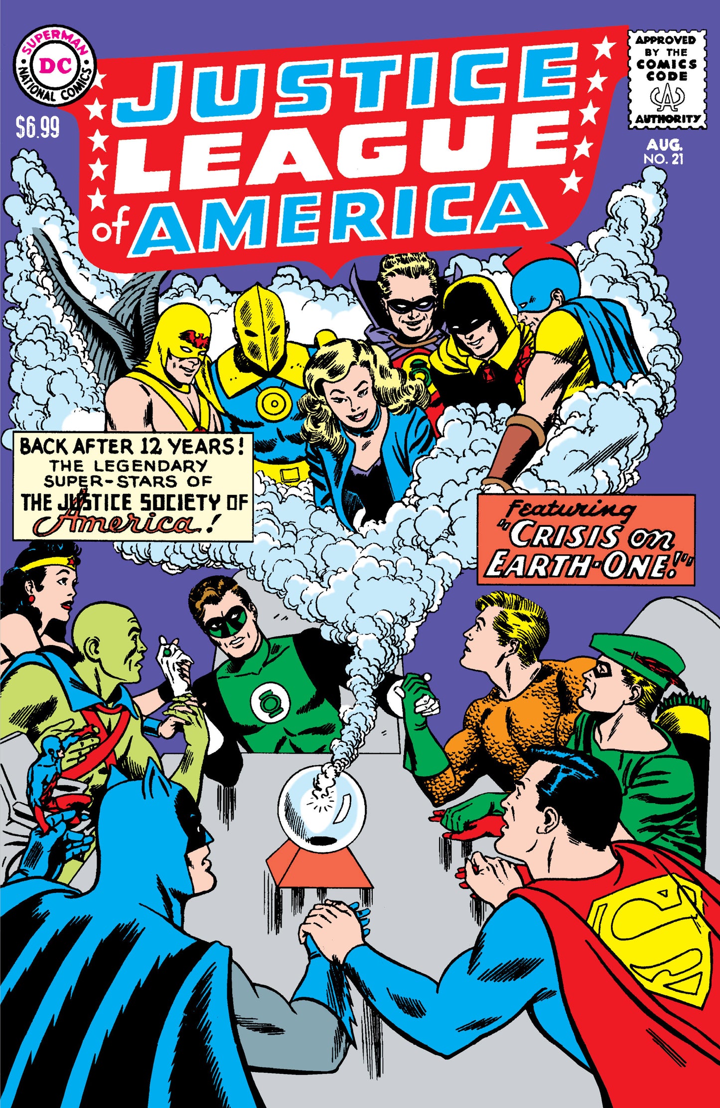 JUSTICE LEAGUE OF AMERICA #21 FACSIMILE EDITION CVR B MIKE SEKOWSKY FOIL VAR