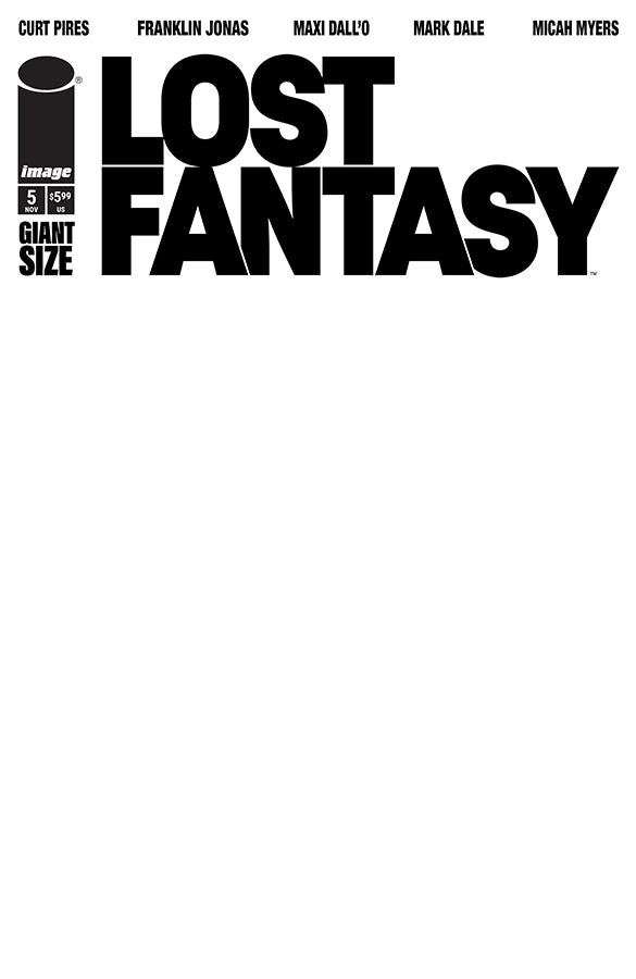 LOST FANTASY #5 CVR G BLANK SKETCH VAR