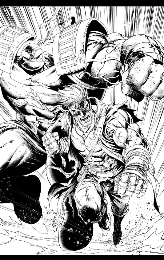 FINAL BOSS #1 CVR J TYLER KIRKHAM YOUNGBLOOD TEAM UP B&W VIRGIN VAR (MR)