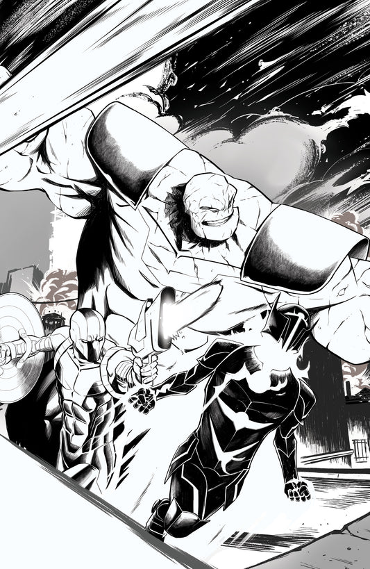 ROGUE SUN #31 CVR E DANIEL BAYLISS YOUNGBLOOD TEAM UP B&W VIRGIN VAR