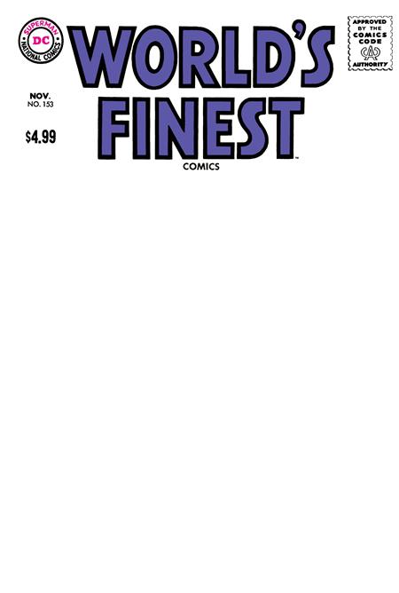 WORLDS FINEST COMICS #153 FACSIMILE EDITION CVR B BLANK CARD STOCK VAR
