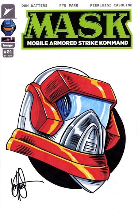 DF MASK #1 BLANK VARIANT SIGNED AND REMARKED BY KEN HAESER Allocations may occur
