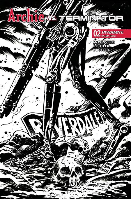 ARCHIE VS THE TERMINATOR #2 CVR K FRANCESCO FRANCAVILLA LINE ART VAR