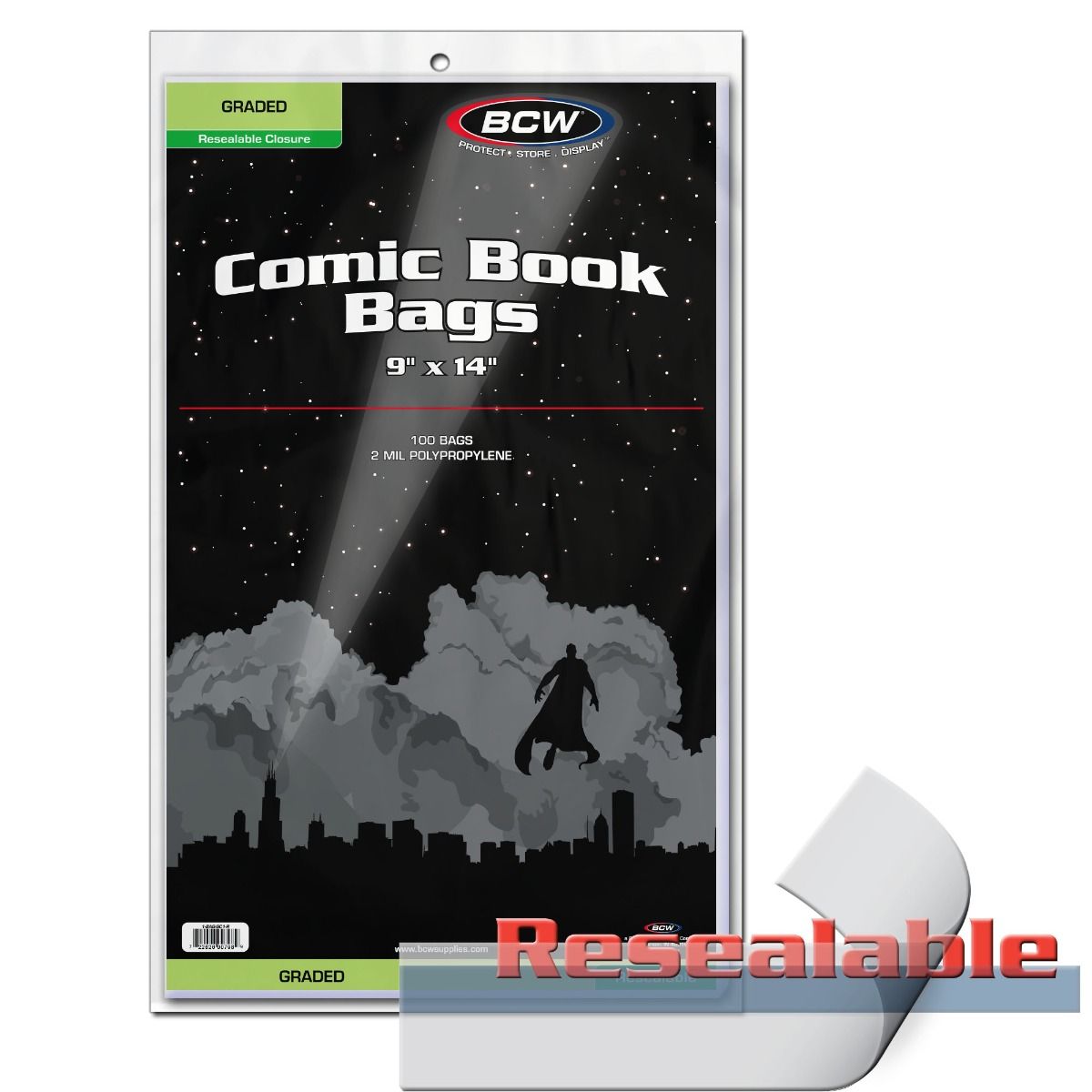 BCW RESEALABLE BAG FOR GRADED COMICS
