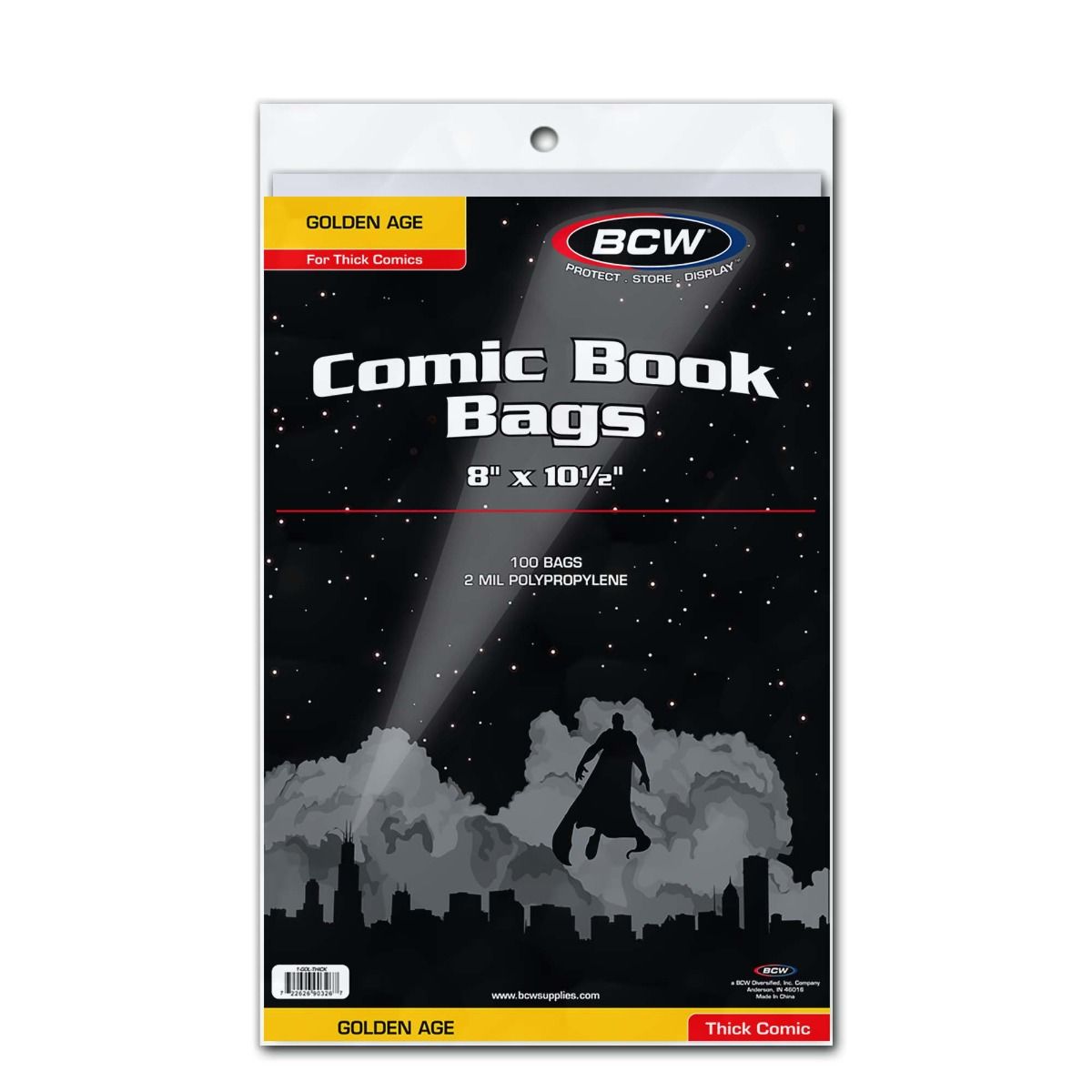 BCW GOLDEN SIZE THICK COMIC BAG AND BOARD