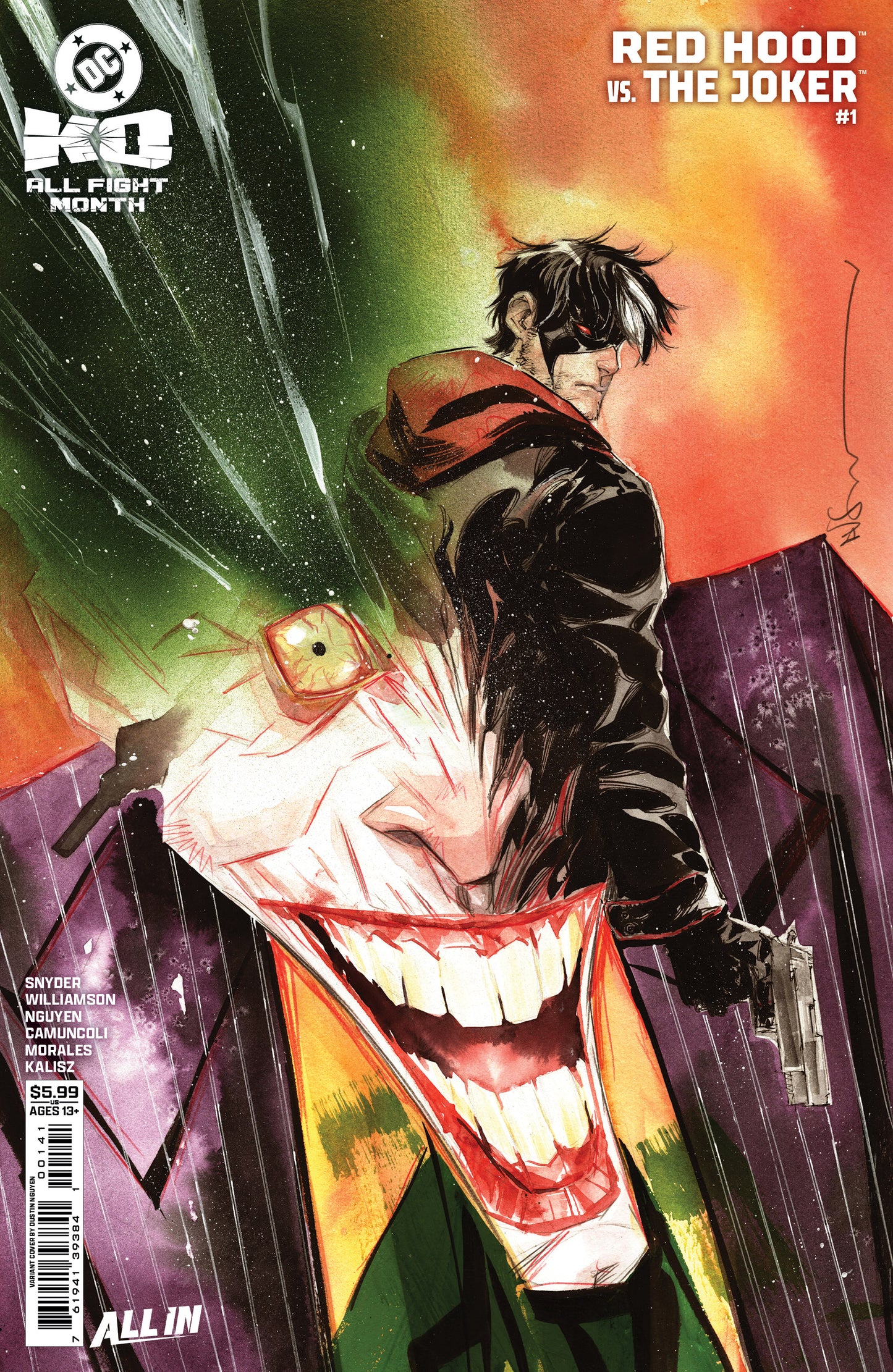 DC K.O. RED HOOD VS JOKER #1 (ONE SHOT) CVR B DUSTIN NGUYEN CARD STOCK VAR