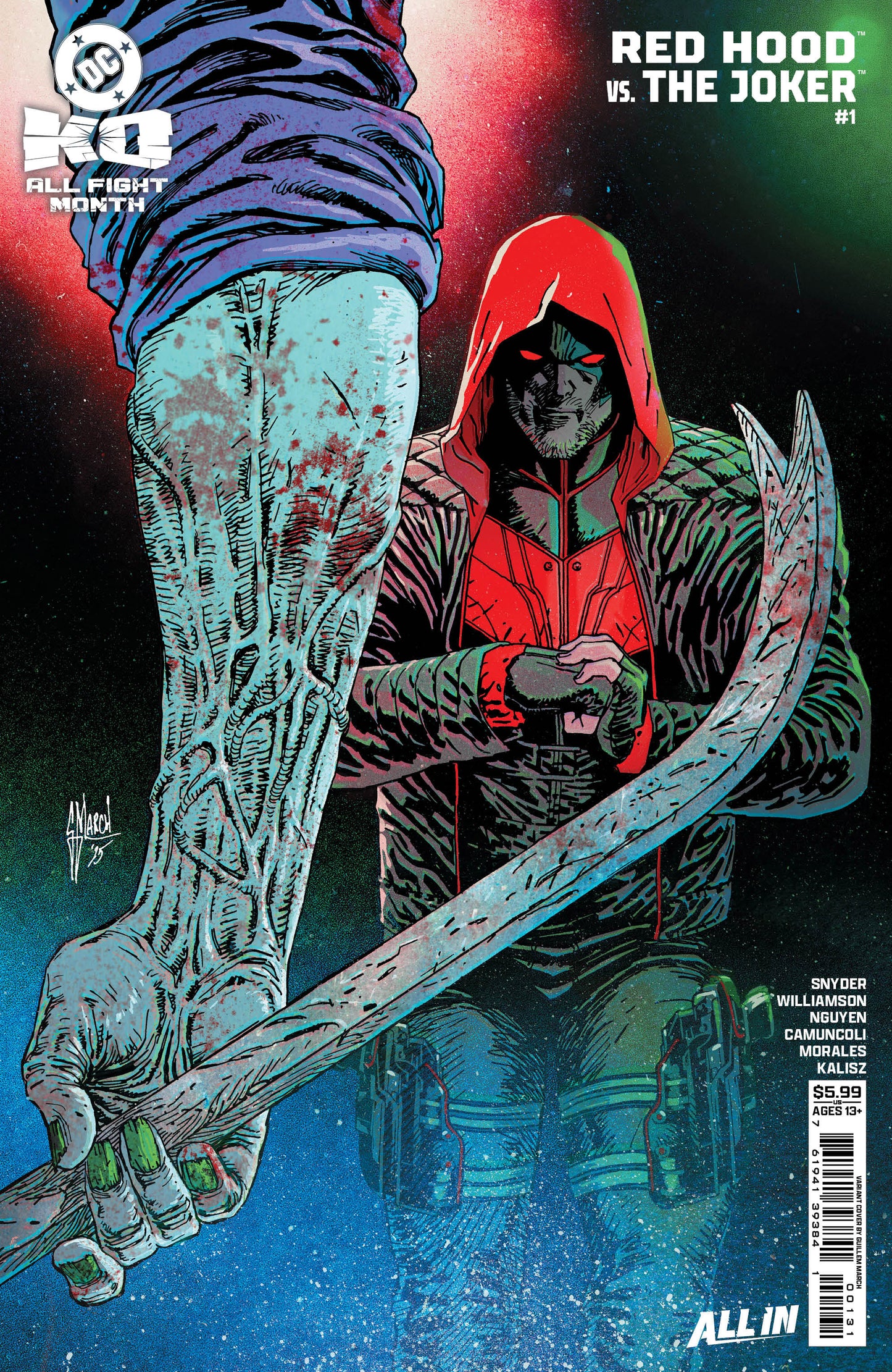 DC K.O. RED HOOD VS JOKER #1 (ONE SHOT) CVR D GUILLEM MARCH CARD STOCK VAR