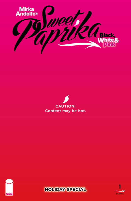 MIRKA ANDOLFOS SWEET PAPRIKA BLACK WHITE & PINK HOLIDAY SPECIAL (ONE SHOT) CVR E MIRKA ANDOLFO HOT COVER POLYBAGGED VAR (MR)