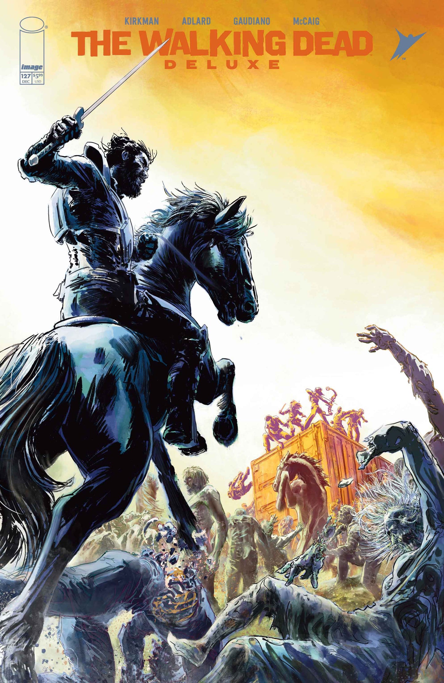 WALKING DEAD DELUXE #127 CVR C STEFFANO GAUDIANO CONNECTING VAR (MR)