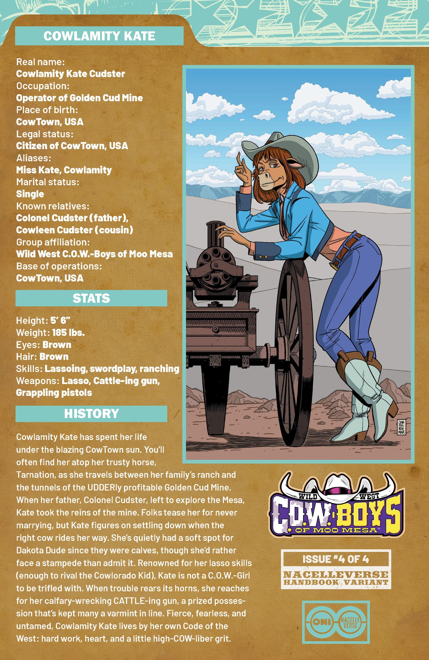 WILD WEST COW-BOYS OF MOO MESA #4 (OF 4) CVR C AJ JOTHIKUMAR HANDBOOK VAR