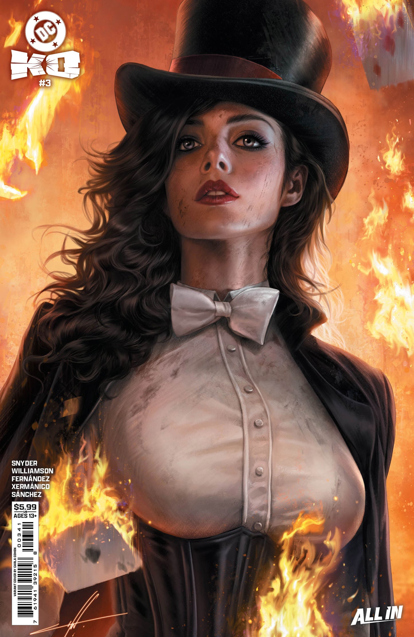 DC K.O. #3 (OF 5) CVR D CARLA COHEN CARD STOCK VAR