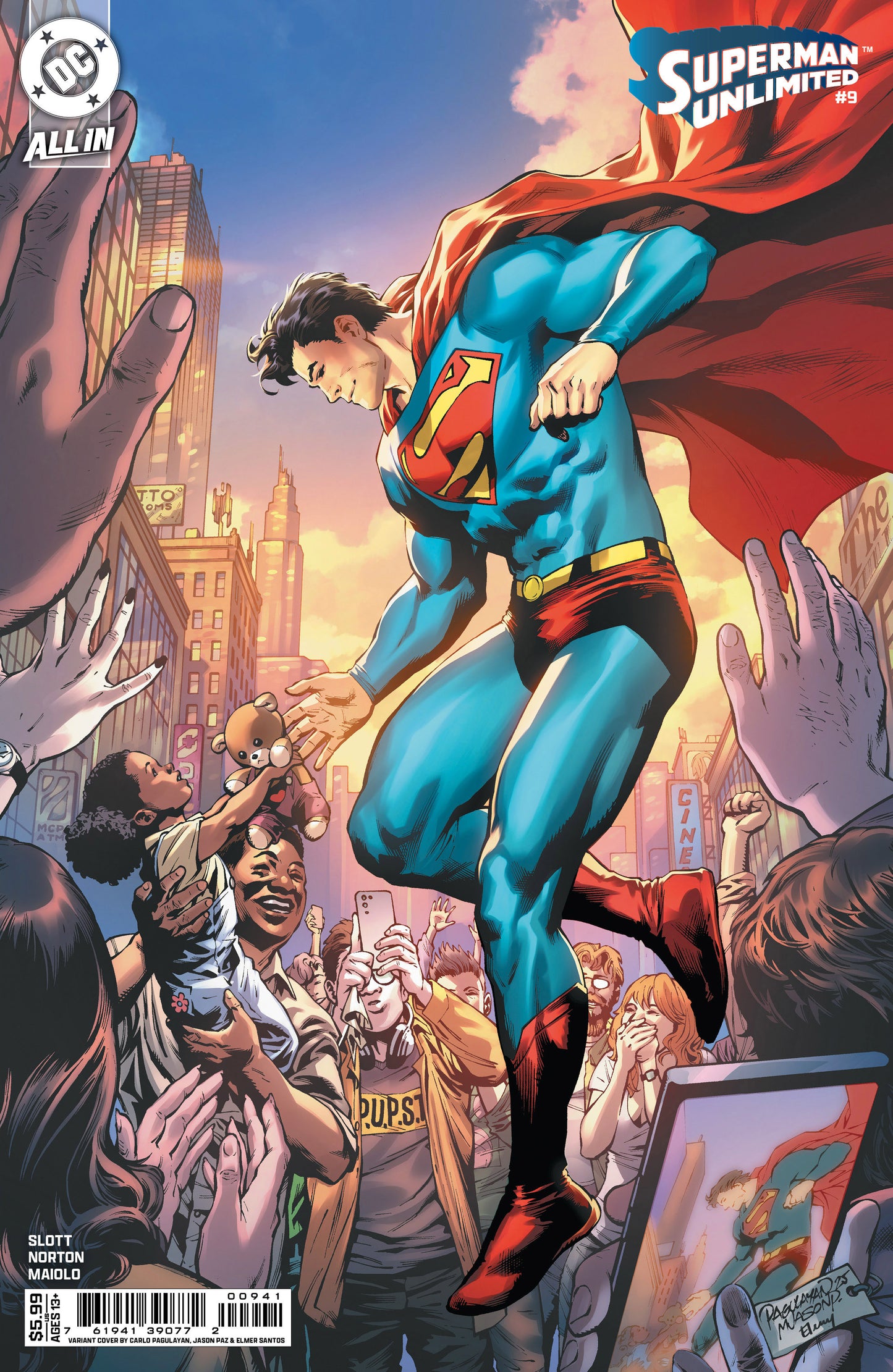 SUPERMAN UNLIMITED #9 CVR D CARLO PAGULAYAN & JASON PAZ CARD STOCK VAR