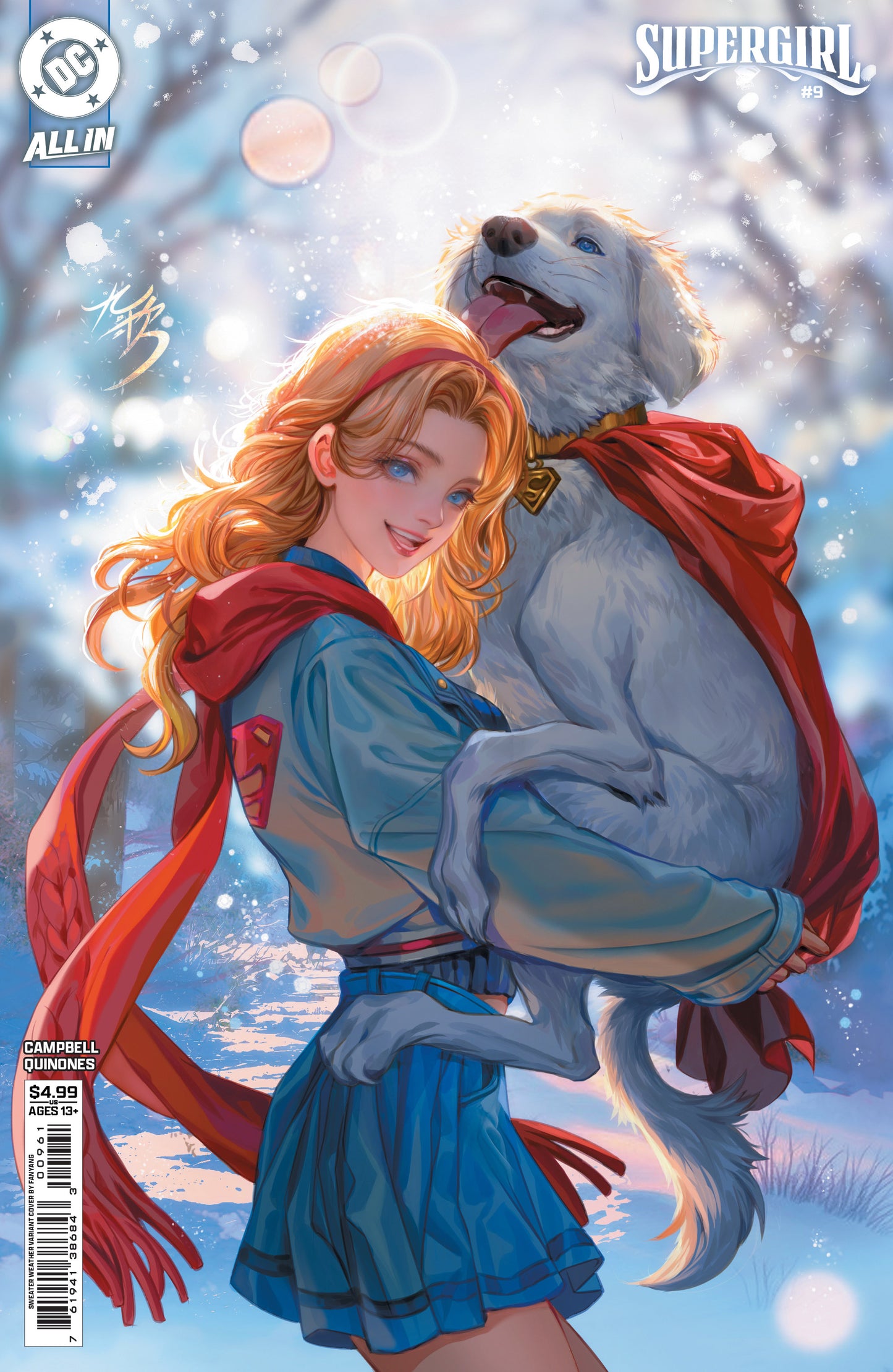 SUPERGIRL #9 CVR E FAN YANG SWEATER WEATHER CARD STOCK VAR