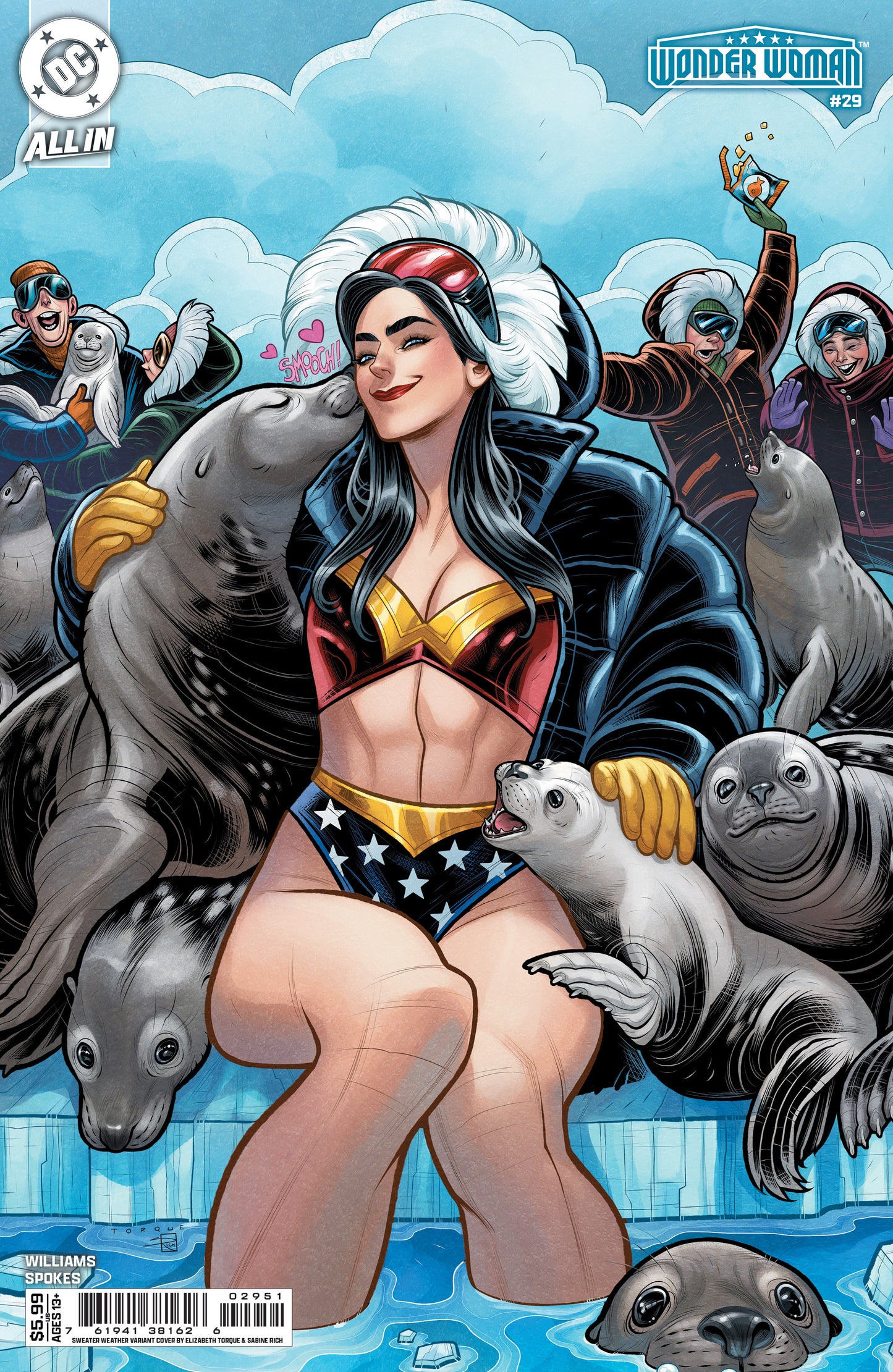 WONDER WOMAN #29 CVR E ELIZABETH TORQUE SWEATER WEATHER CARD STOCK VAR
