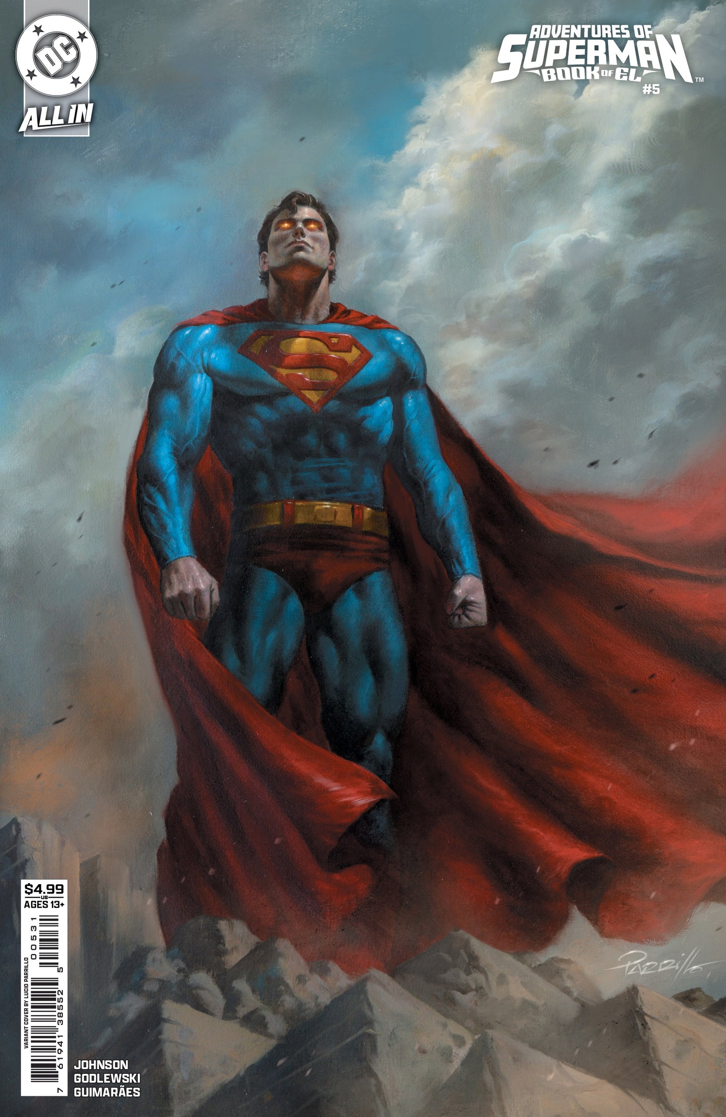 ADVENTURES OF SUPERMAN BOOK OF EL #5 (OF 12) CVR C LUCIO PARRILLO CARD STOCK VAR