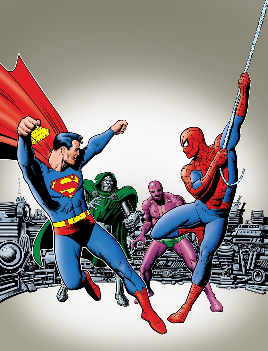 DC AND MARVEL PRESENT SUPERMAN AND SPIDER-MAN (MARVEL TREASURY EDITION #28) #1 FACSIMILE EDITION CVR B BRIAN BOLLAND  VAR