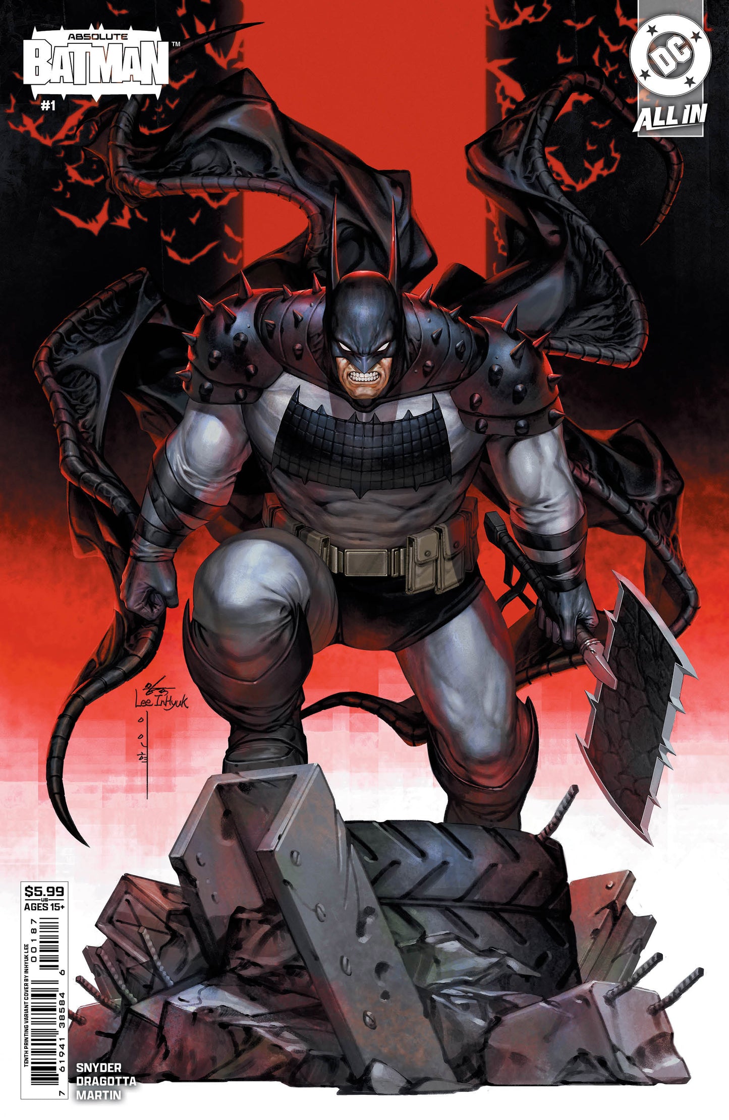 ABSOLUTE BATMAN #1 Tenth Printing Cvr B InHyuk Lee Card Stock Var