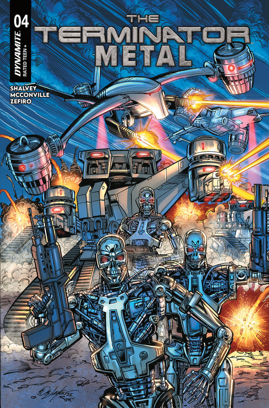 TERMINATOR METAL #4 CVR B BOB LAYTON VAR