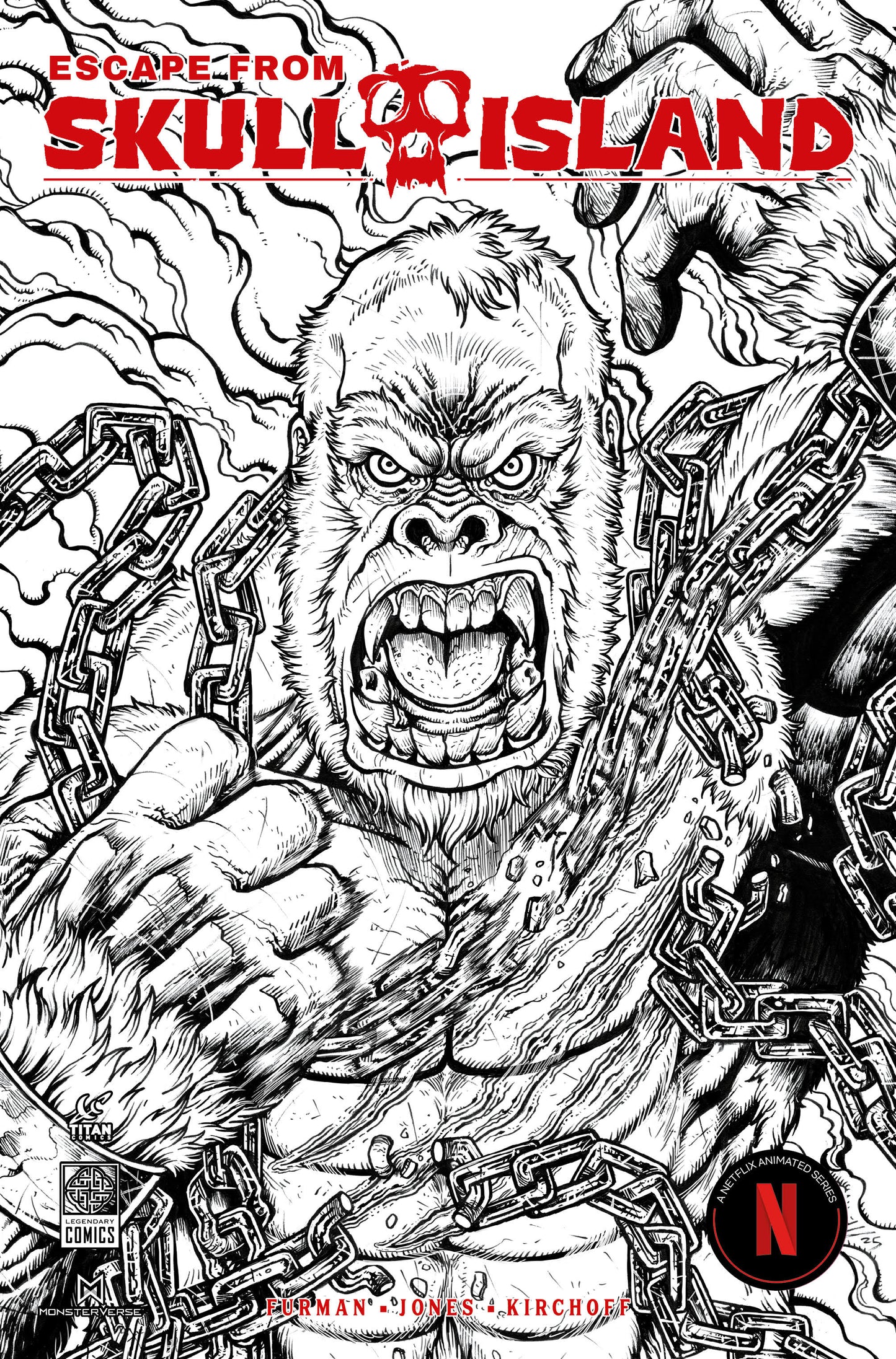 ESCAPE FROM SKULL ISLAND #1 (OF 4) CVR H MARIA WOLF BW VAR