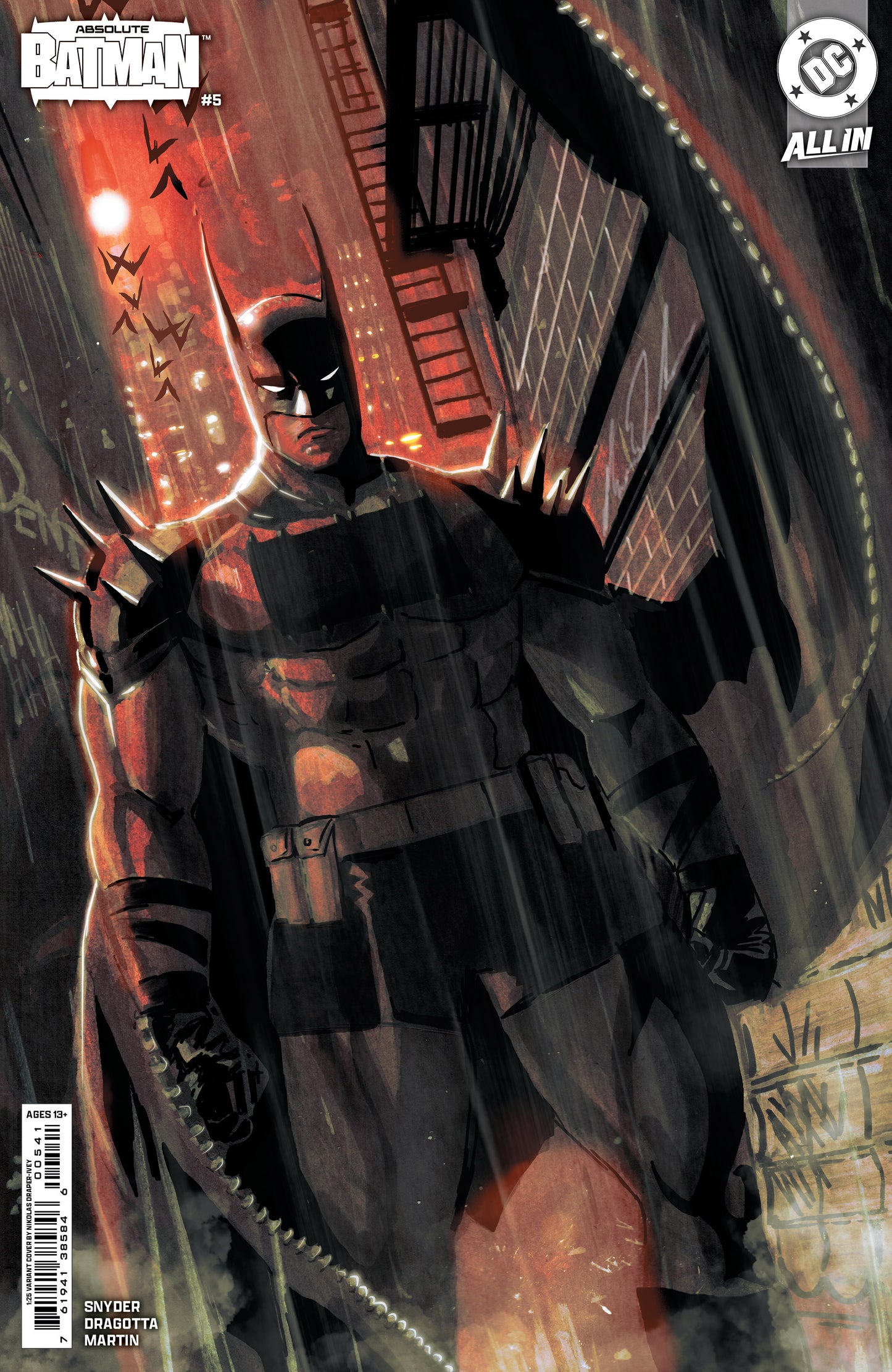 ABSOLUTE BATMAN #5 CVR D INC 1:25 NIKOLAS DRAPER-IVEY CARD STOCK VAR