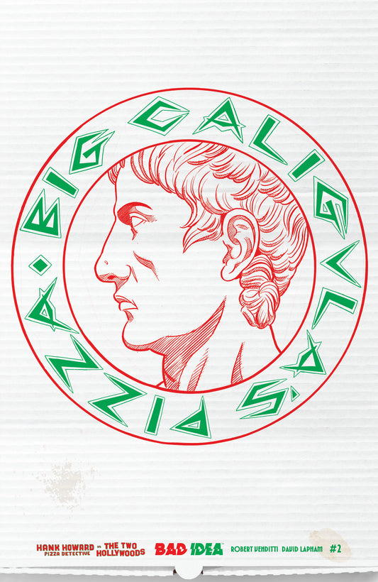 HANK HOWARD PIZZA DETECTIVE THE TWO HOLLYWOODS #2 (OF 2) CVR C DAVID LAPHAM PIZZA BOX DESIGN VAR