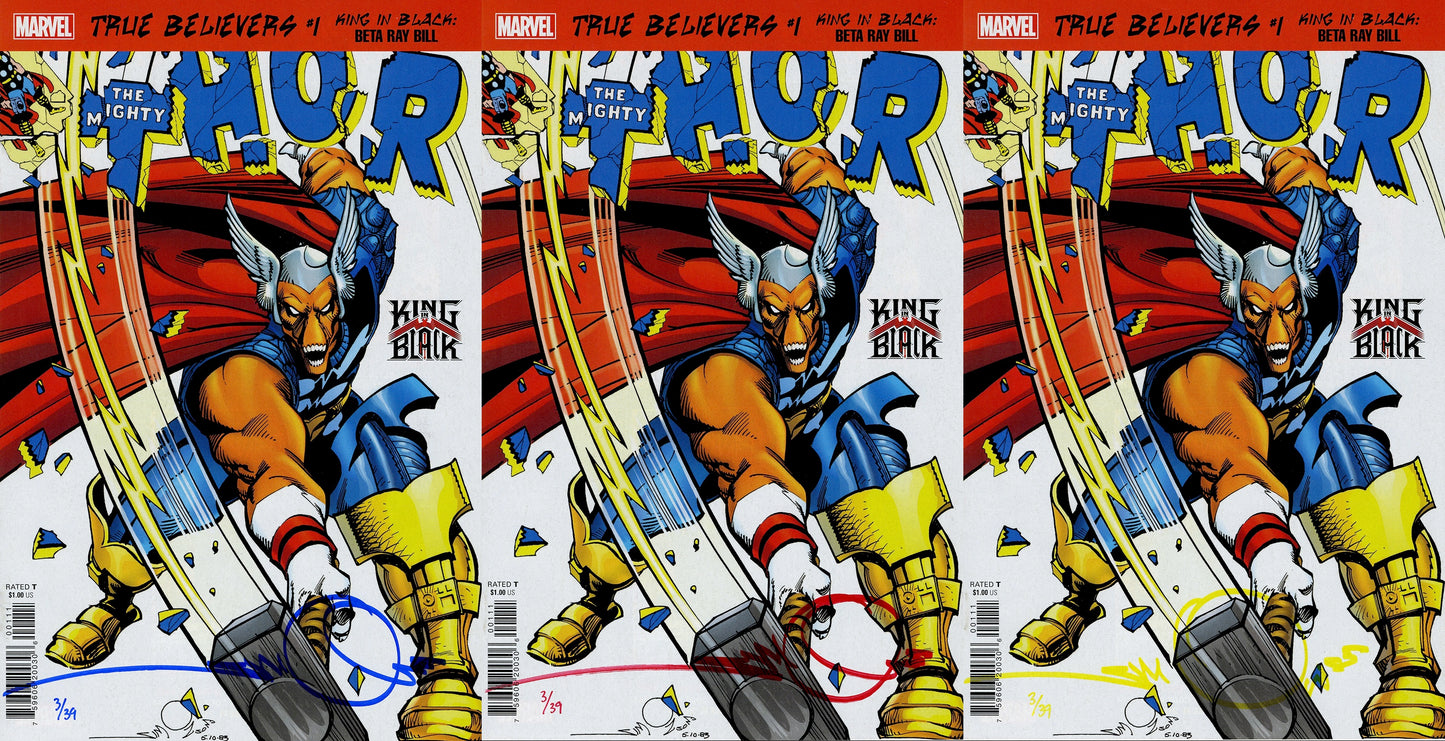 DF TRUE BELIEVERS THOR #337 ENCORE EDITION TRIPLE SIGNATURE SET SIGNED BY WALT SIMONSON