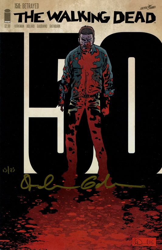 DF WALKING DEAD #150 ELITE GOLD SIGNATURE SERIES SIGNED BY STEFANO GAUDIANO