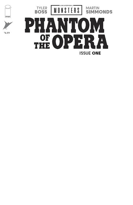 UNIVERSAL MONSTERS PHANTOM OF THE OPERA #1 (OF 4) CVR H BLANK SKETCH  VAR