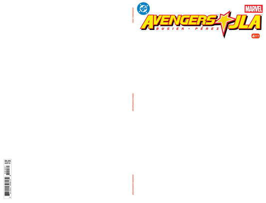 AVENGERS JLA #4 FACSIMILE EDITION CVR C BLANK CARD STOCK VAR
