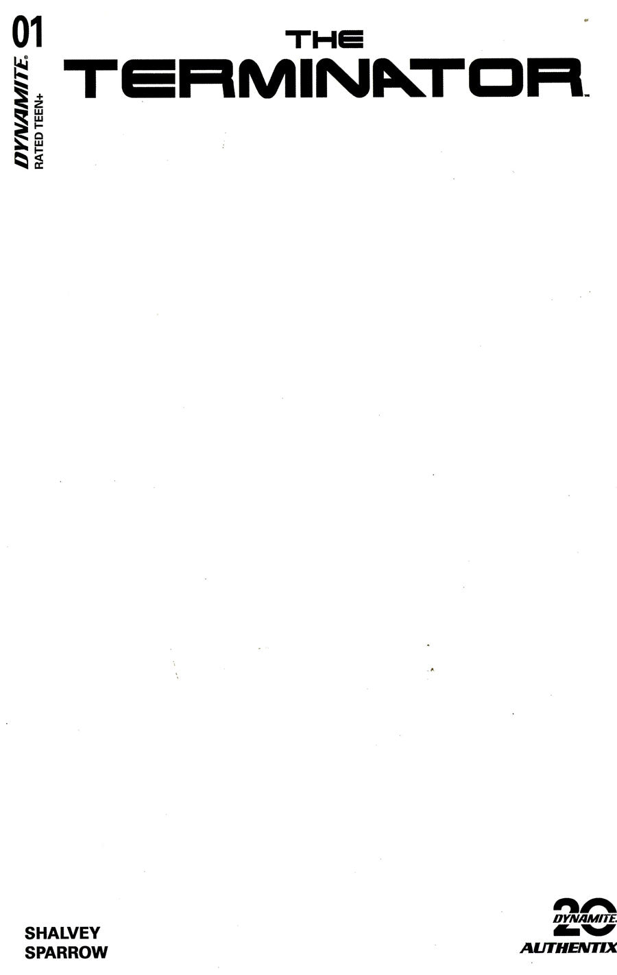 TERMINATOR #1 CVR H BLANK AUTHENTIX