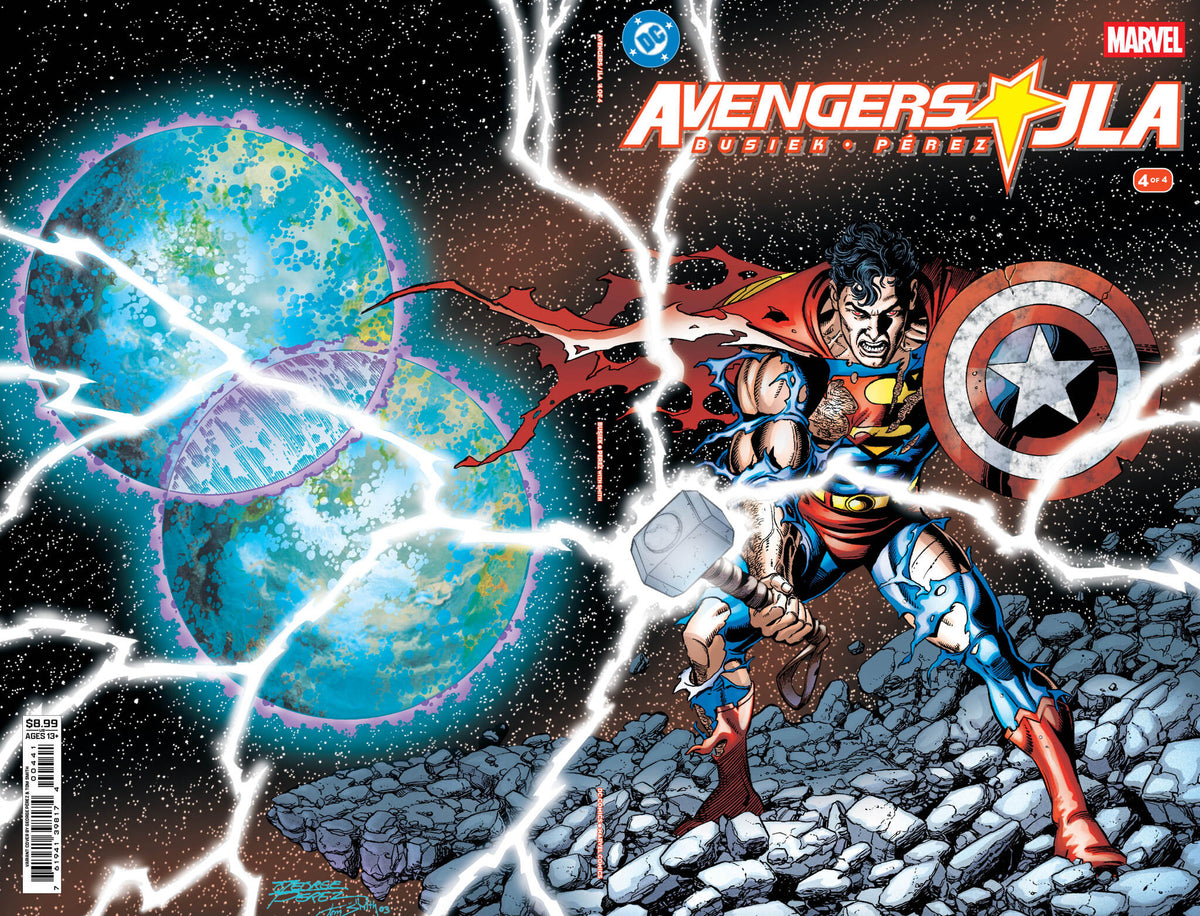 AVENGERS JLA #4 FACSIMILE EDITION CVR D GEORGE PEREZ WRAPAROUND FOIL VAR