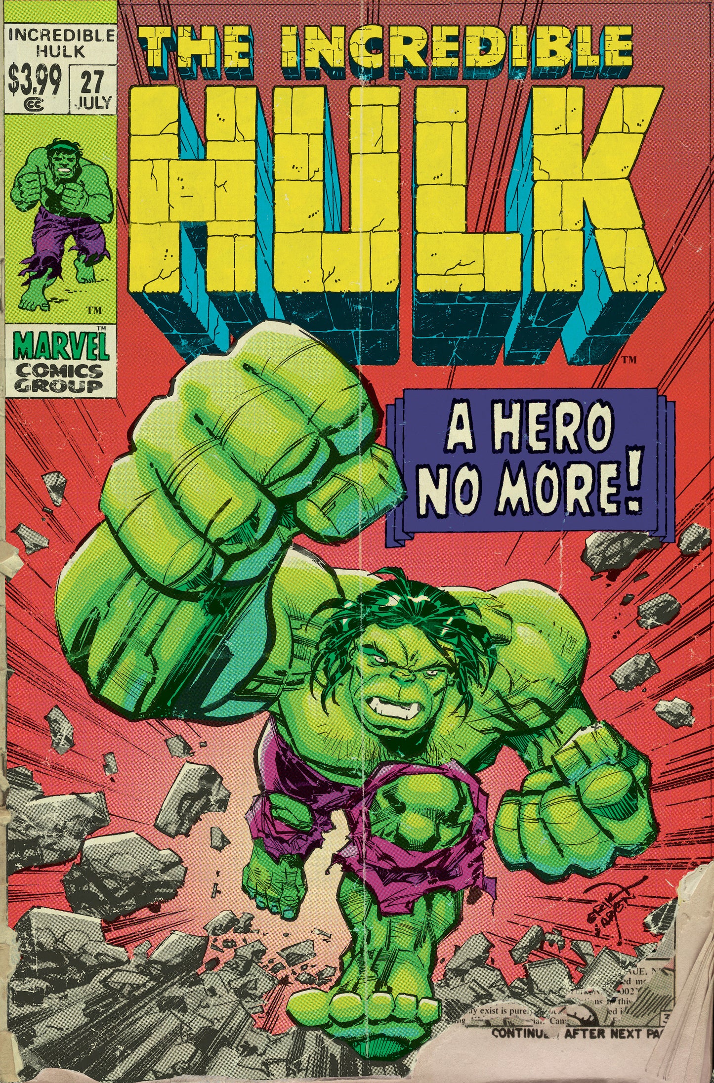 INCREDIBLE HULK #27 ERIK LARSEN RETROVISION VARIANT