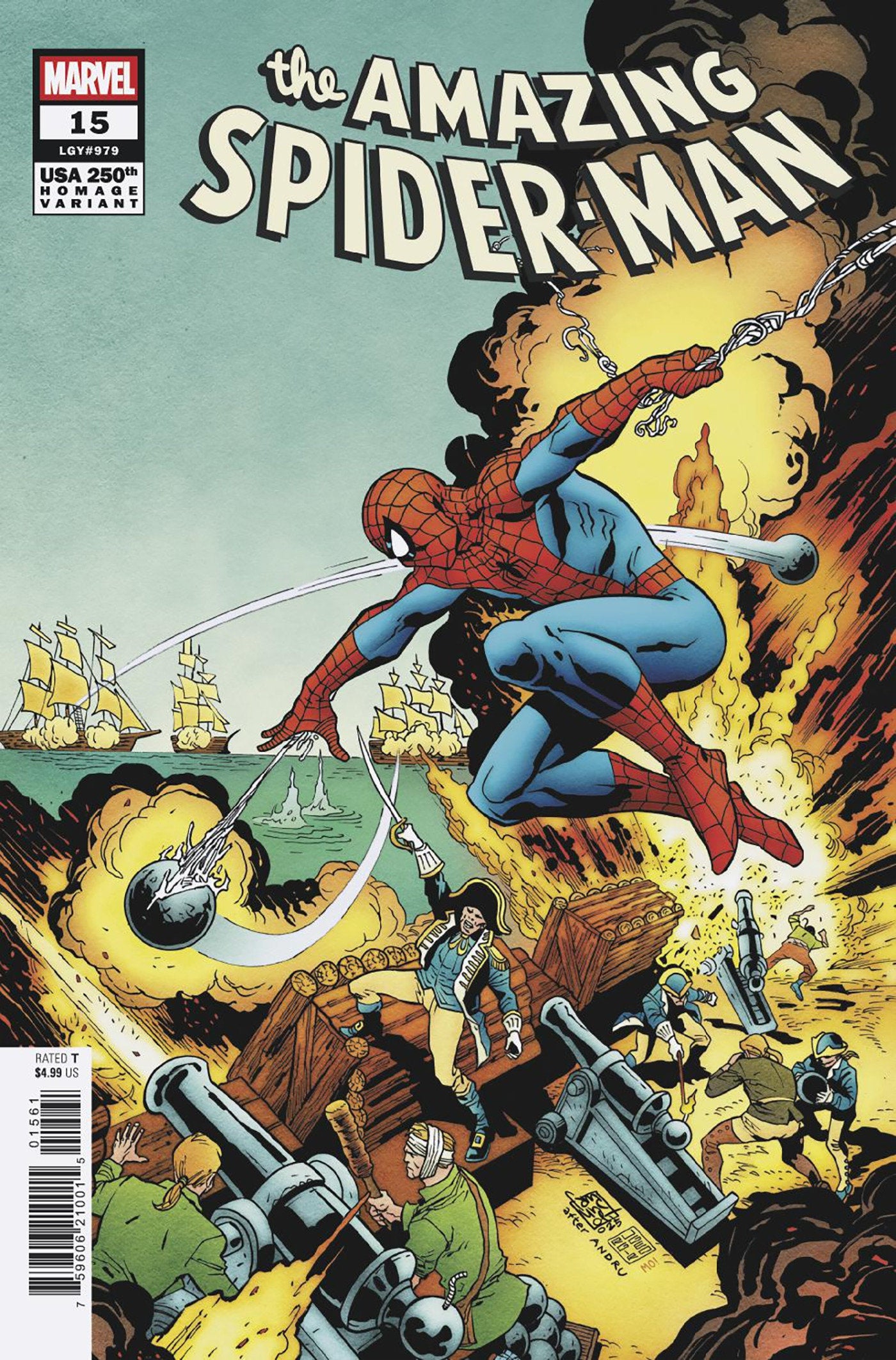 AMAZING SPIDER-MAN #15 GIUSEPPE CAMUNCOLI 250TH HOMAGE VARIANT