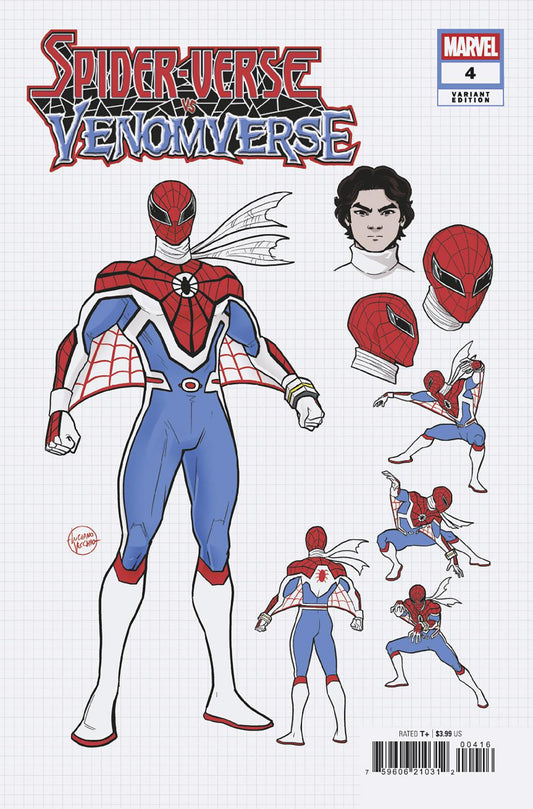 SPIDER-VERSE VS. VENOMVERSE #4 1:10 INCV LUCIANO VECCHIO DESIGN VARIANT