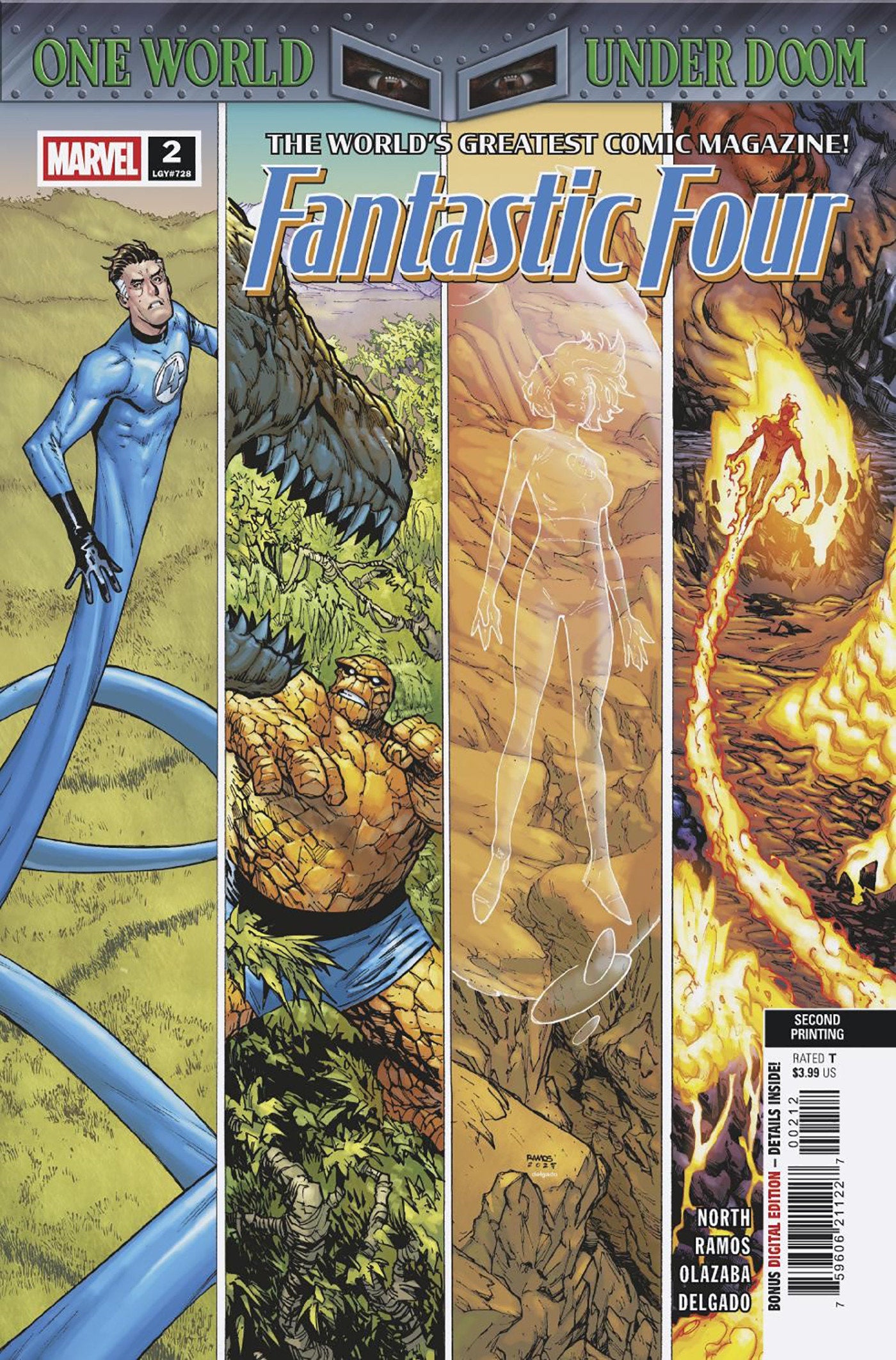 FANTASTIC FOUR #2 HUMBERTO RAMOS 2ND PRINTING VARIANT [DOOM]