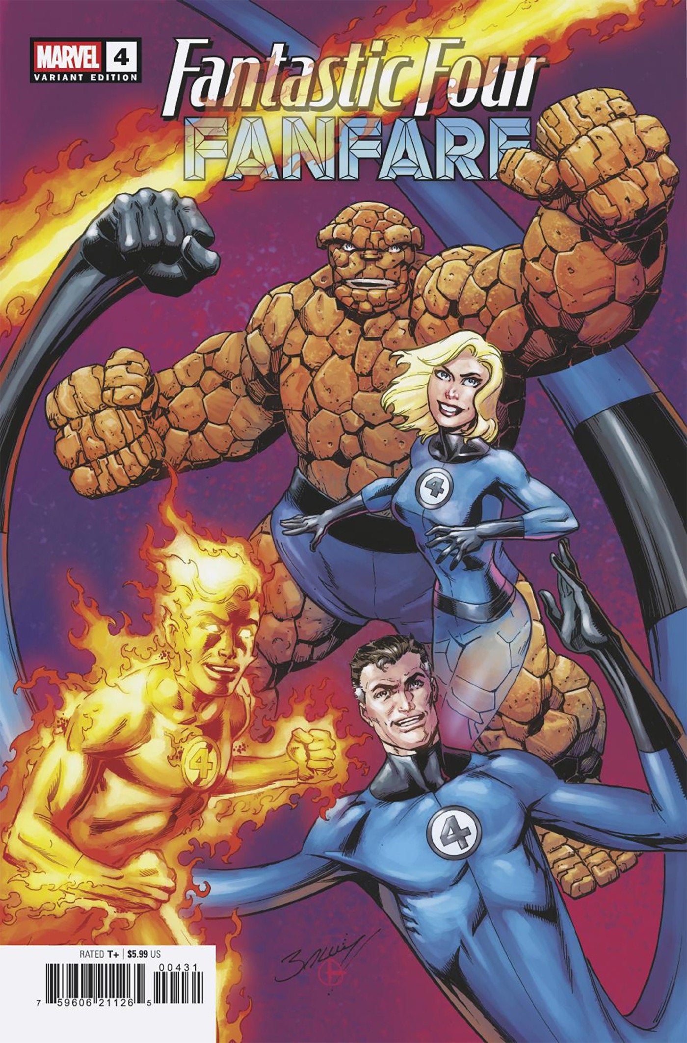 FANTASTIC FOUR FANFARE #4 MARK BAGLEY VARIANT