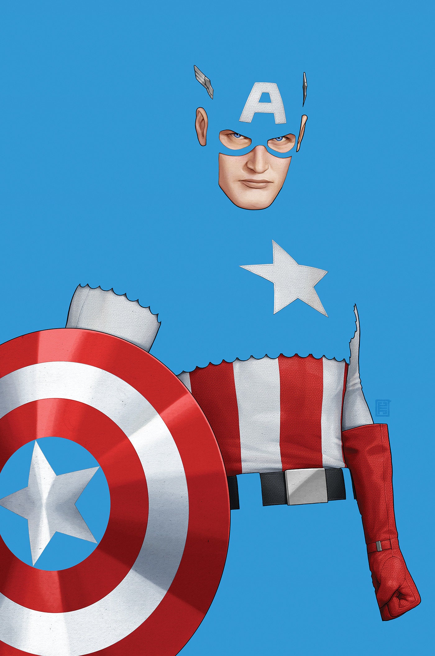 CAPTAIN AMERICA #2 JOHN TYLER CHRISTOPHER NEGATIVE SPACE VIRGIN VARIANT