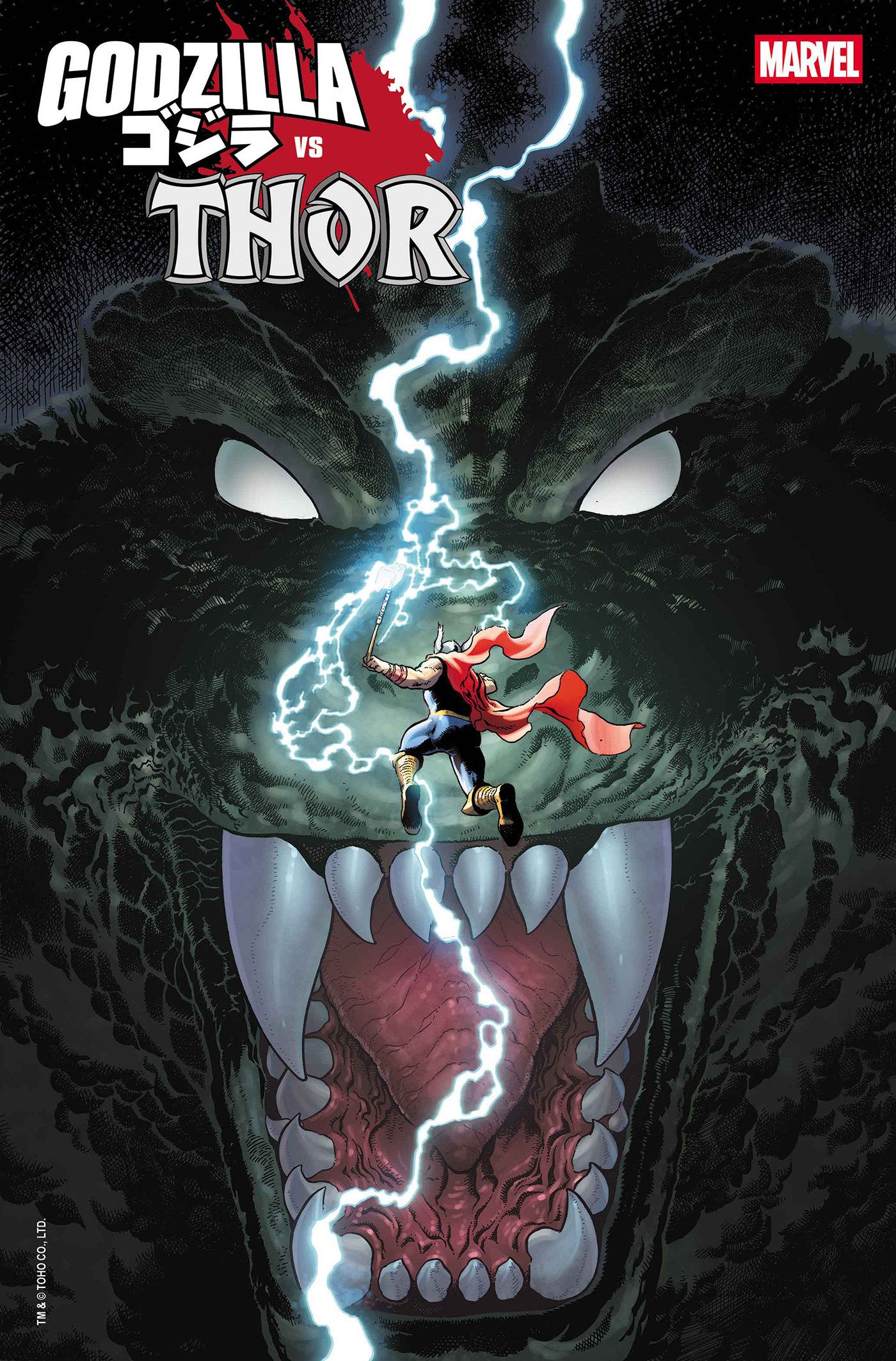 Godzilla Vs. Thor #1 Mark Brooks Main Cover