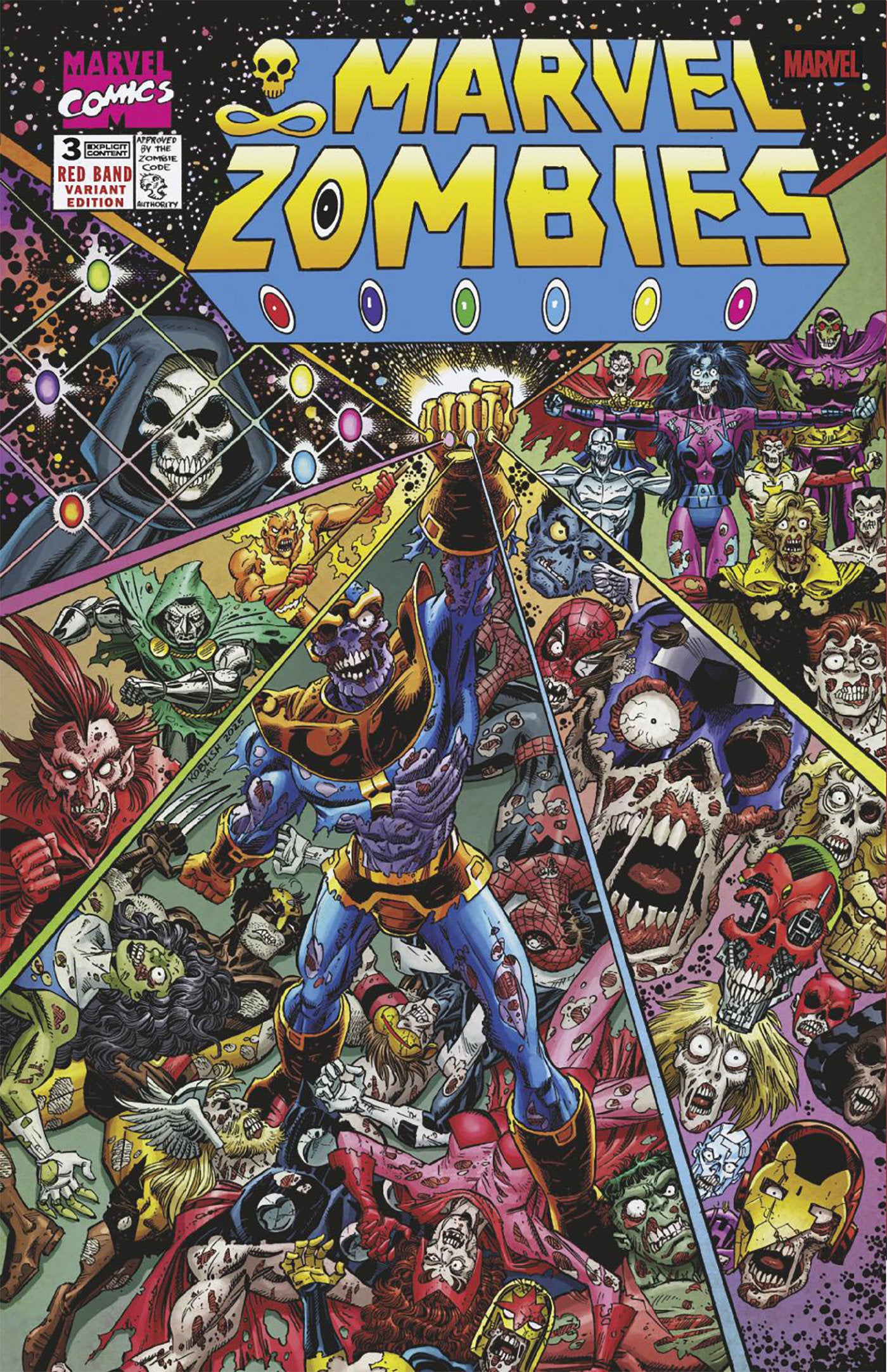 MARVEL ZOMBIES: RED BAND #3 SCOTT KOBLISH RETRO ZOMBIE VARIANT [POLYBAGGED]