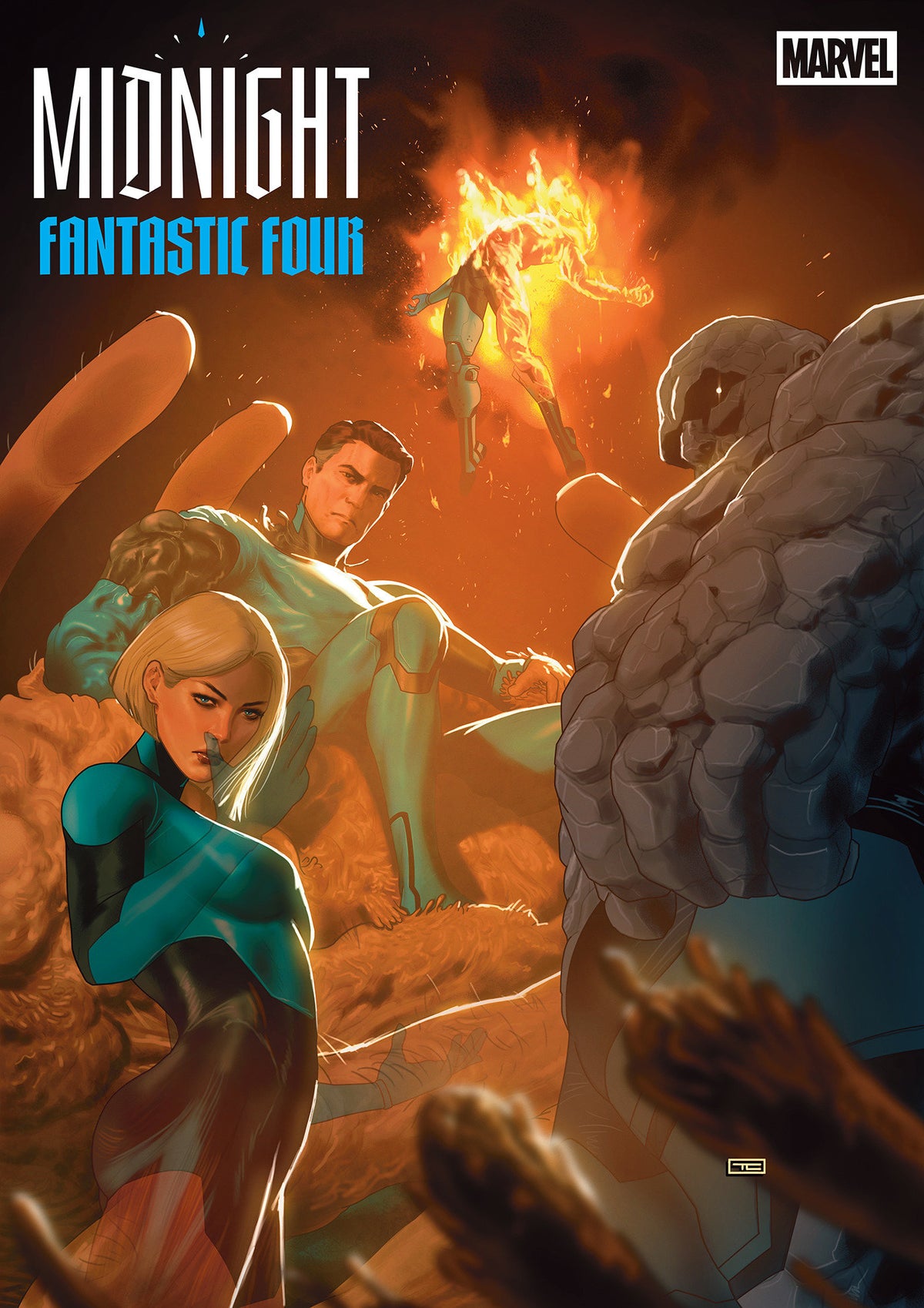 MIDNIGHT FANTASTIC FOUR #2 COVER E TAURIN CLARKE MIDNIGHT GALLERY 1:25 VARIANT