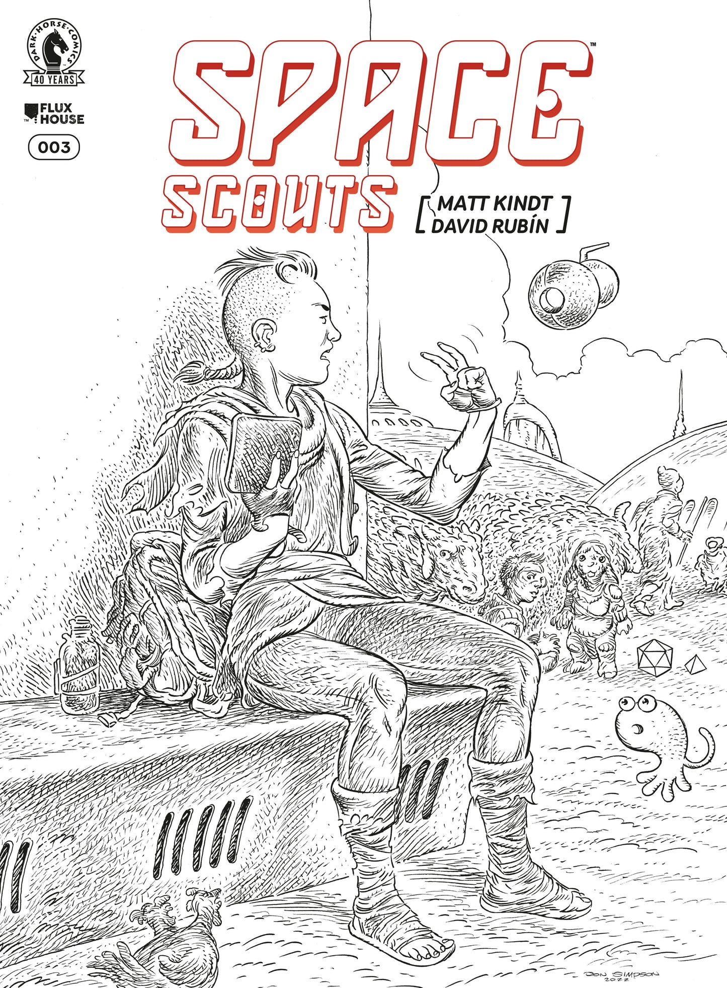 SPACE SCOUTS #3 (CVR C) (FOC) (B&W) (MATT KINDT)