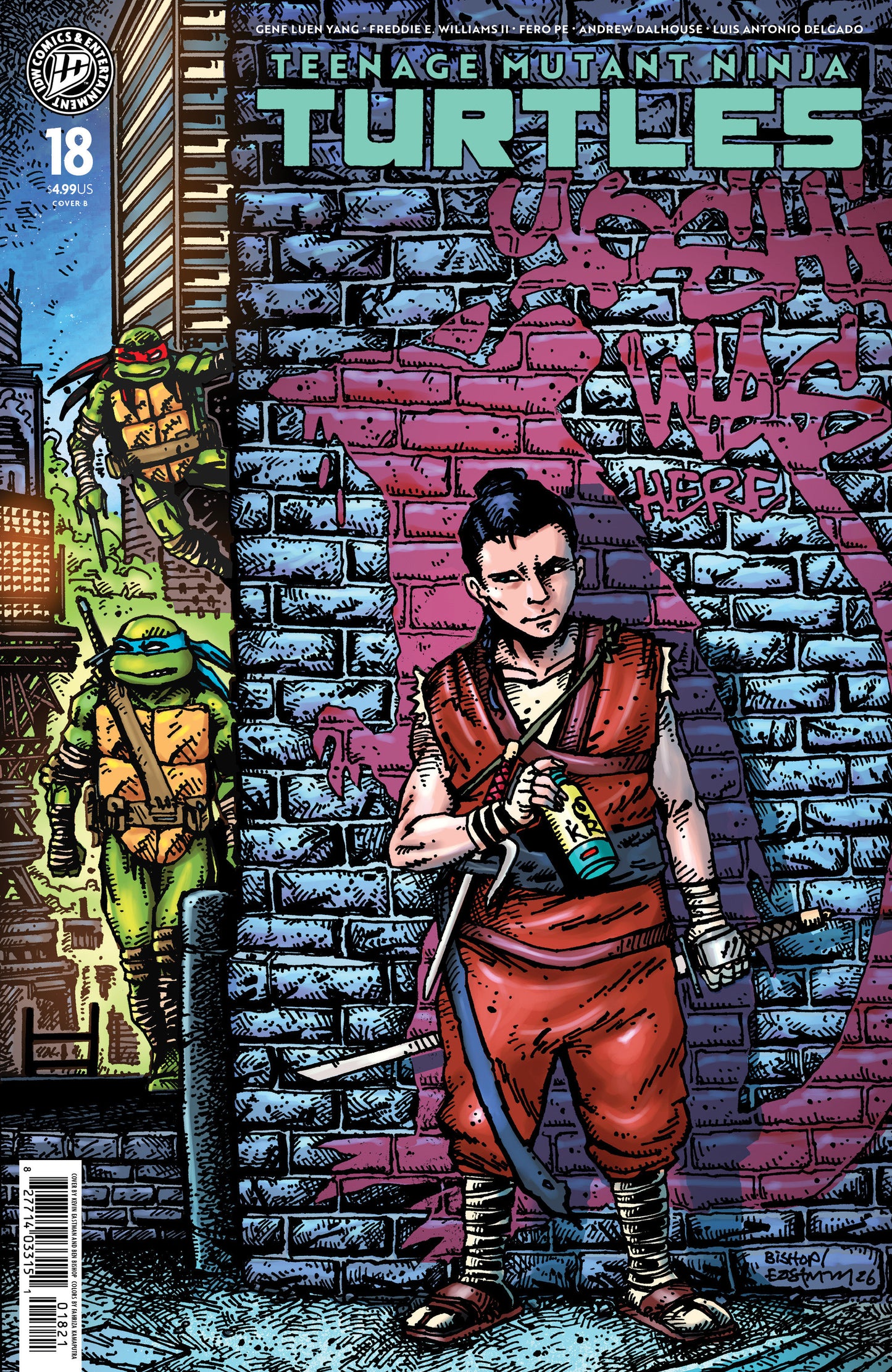 TEENAGE MUTANT NINJA TURTLES #18 VARIANT B (EASTMAN & BISHOP)