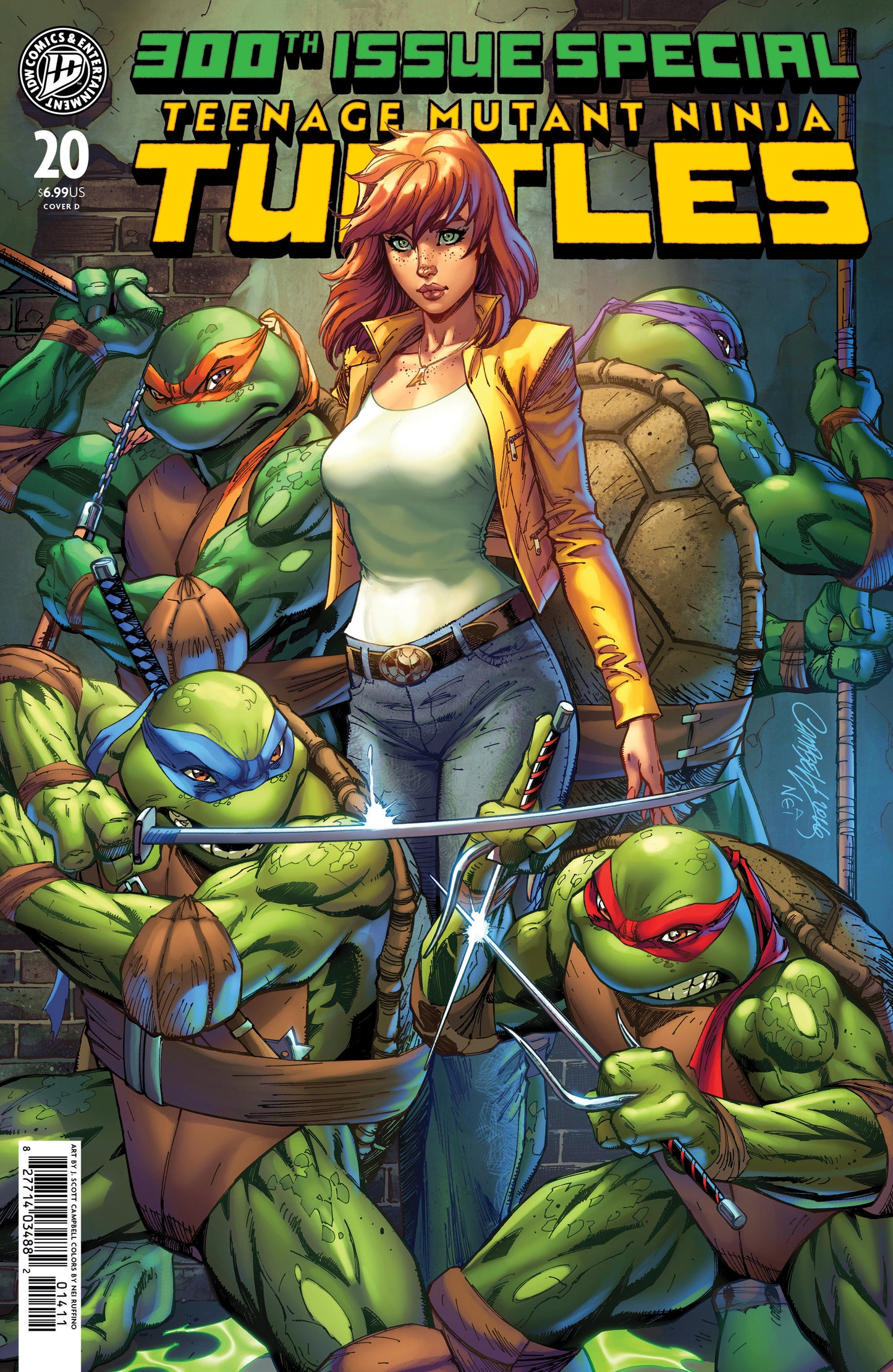 TEENAGE MUTANT NINJA TURTLES #20: 300TH ISSUE SPECIAL VARIANT D (CAMPBELL)